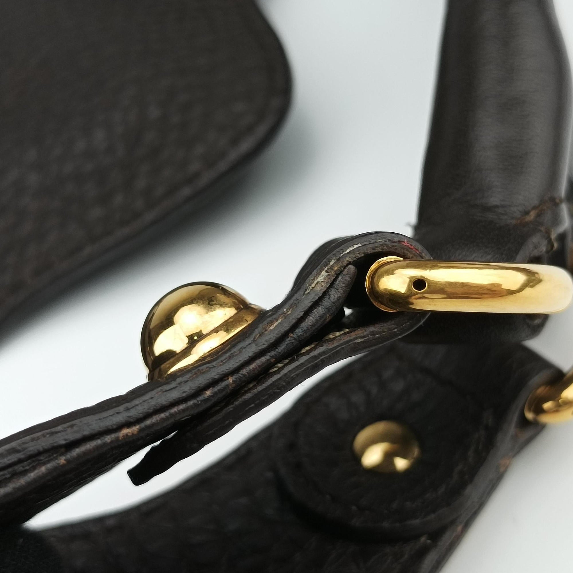 Secondhand Gucci Guccissima New Pelham horsebit Brown leather 223958 handbag | stylenewstar