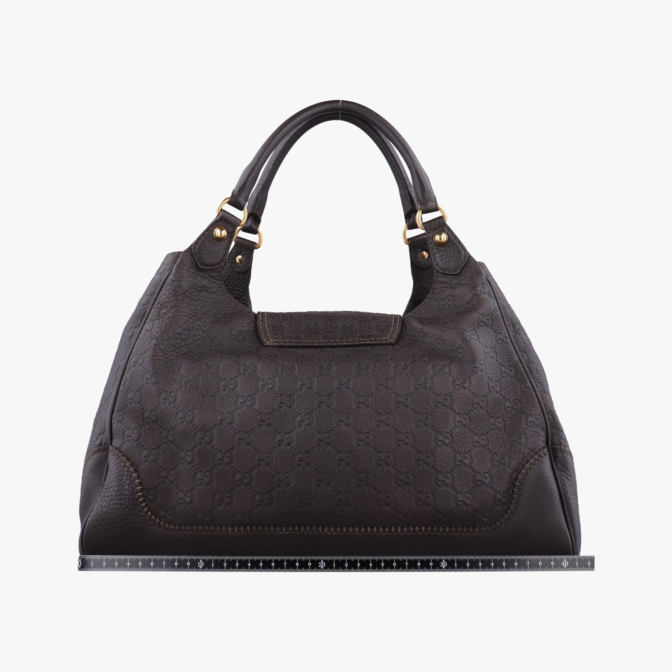 Secondhand Gucci Guccissima New Pelham horsebit Brown leather 223958 handbag | stylenewstar