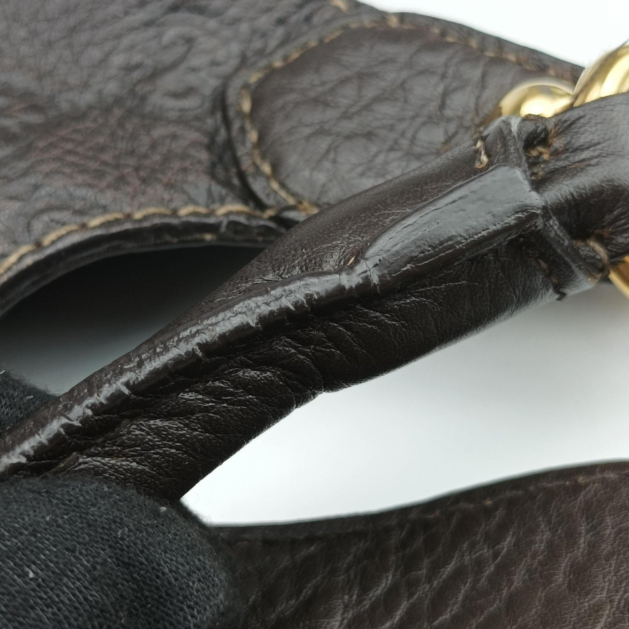 Secondhand Gucci Guccissima New Pelham horsebit Brown leather 223958 handbag | stylenewstar