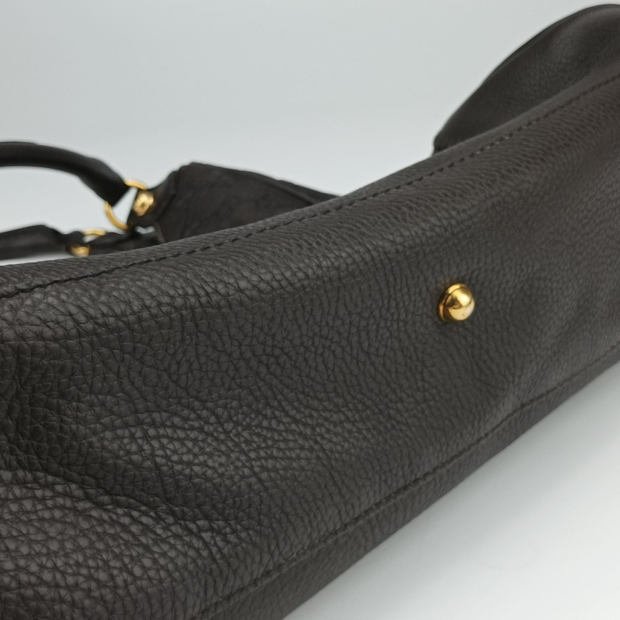 Secondhand Gucci Guccissima New Pelham horsebit Brown leather 223958 handbag | stylenewstar