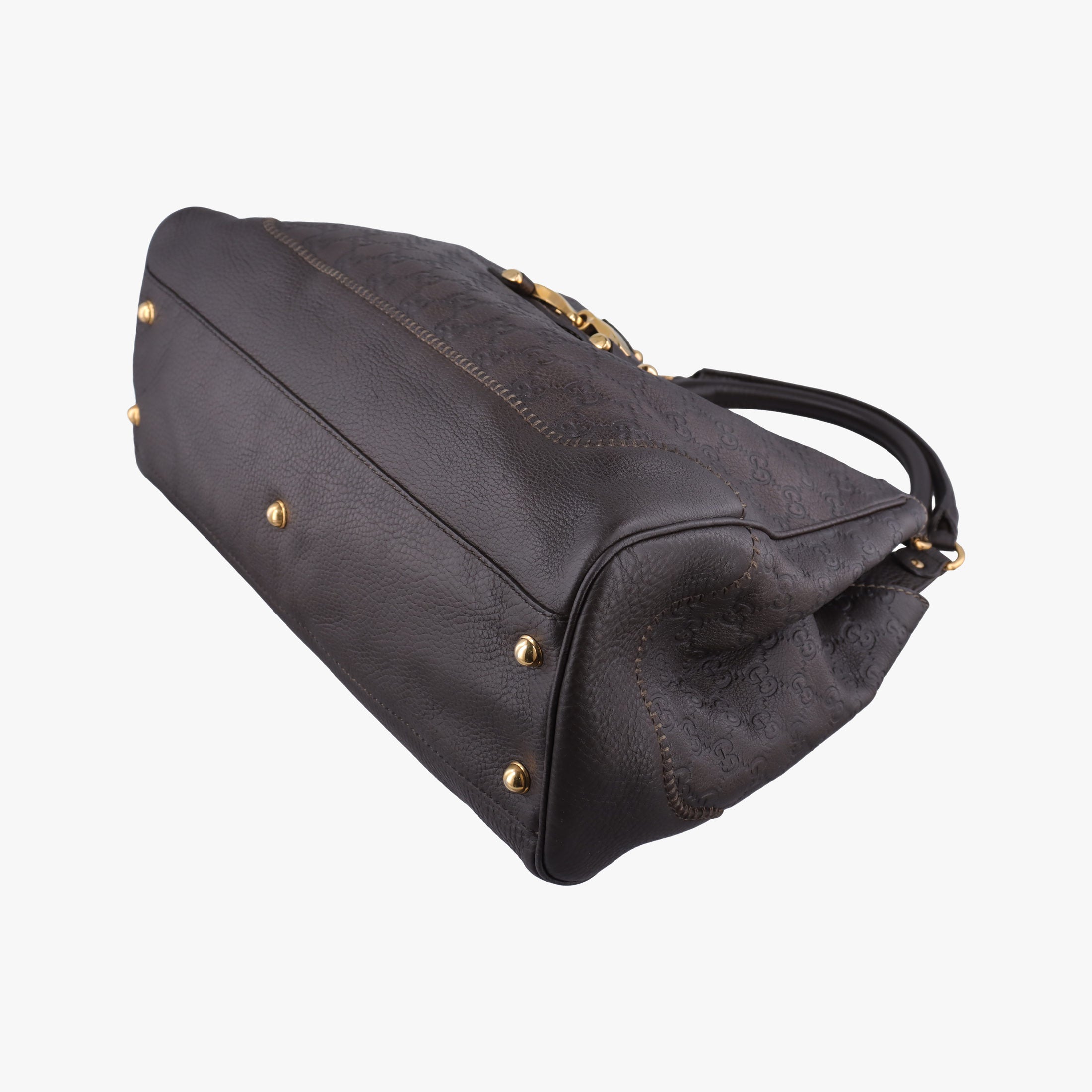 Secondhand Gucci Guccissima New Pelham horsebit Brown leather 223958 handbag | stylenewstar
