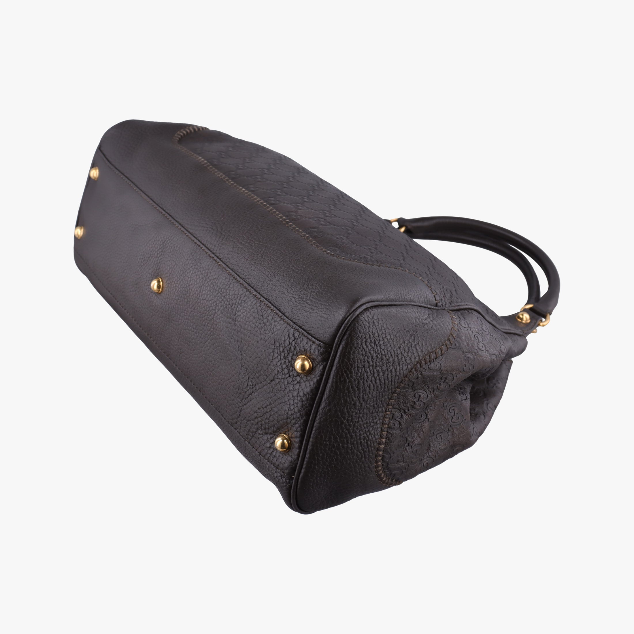 Secondhand Gucci Guccissima New Pelham horsebit Brown leather 223958 handbag | stylenewstar