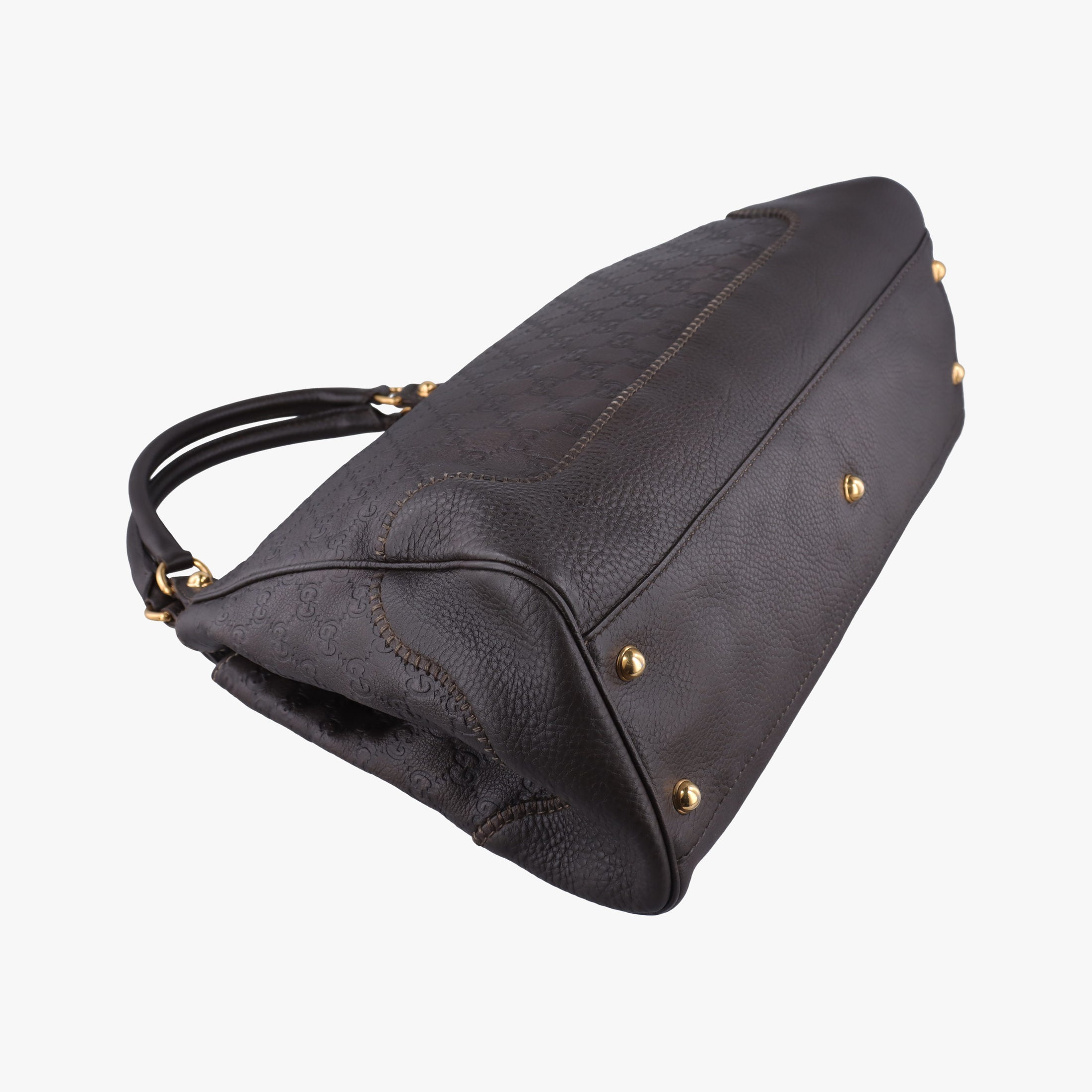 Secondhand Gucci Guccissima New Pelham horsebit Brown leather 223958 handbag | stylenewstar