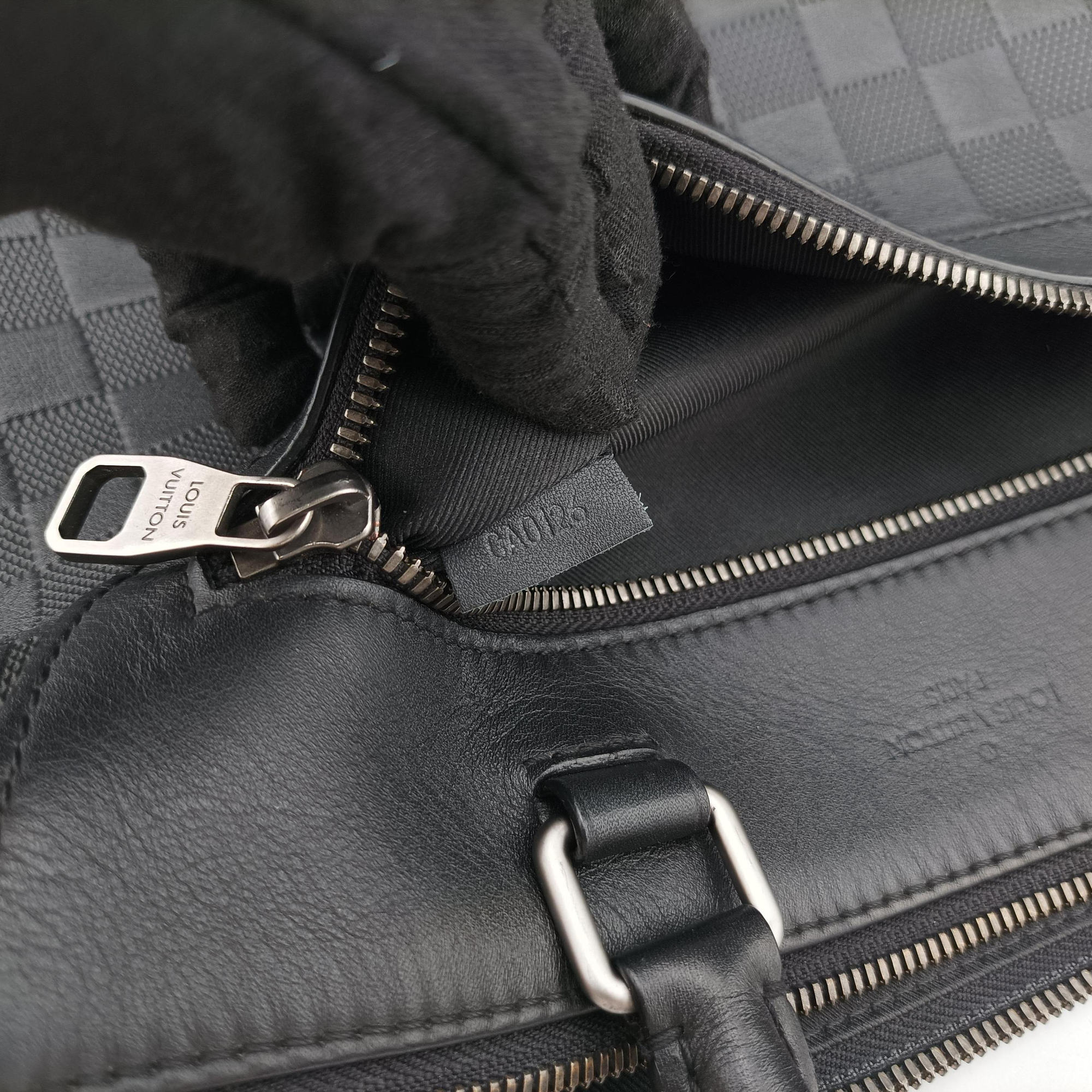 Pre-owned Louis Vuitton Porte-Documents Jour NM Noir Damier Graphite N48260 handbag | stylenewstar