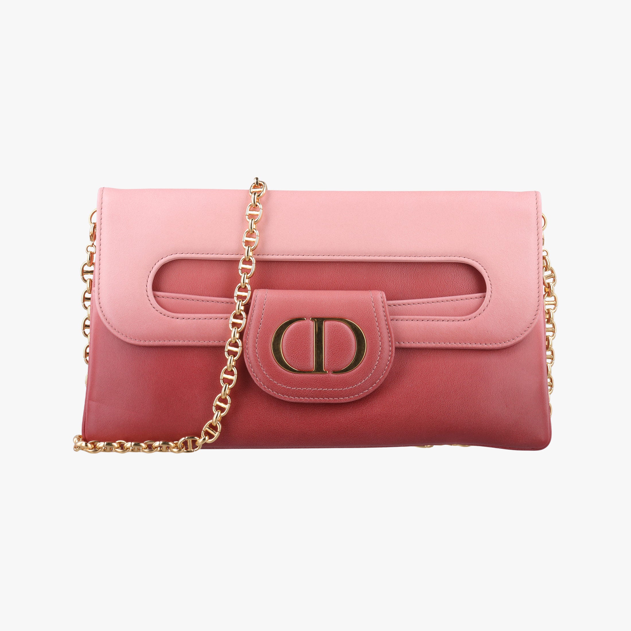 Pre-owned Christian Dior Diordouble Pink Leather  shoulderbag | stylenewstar