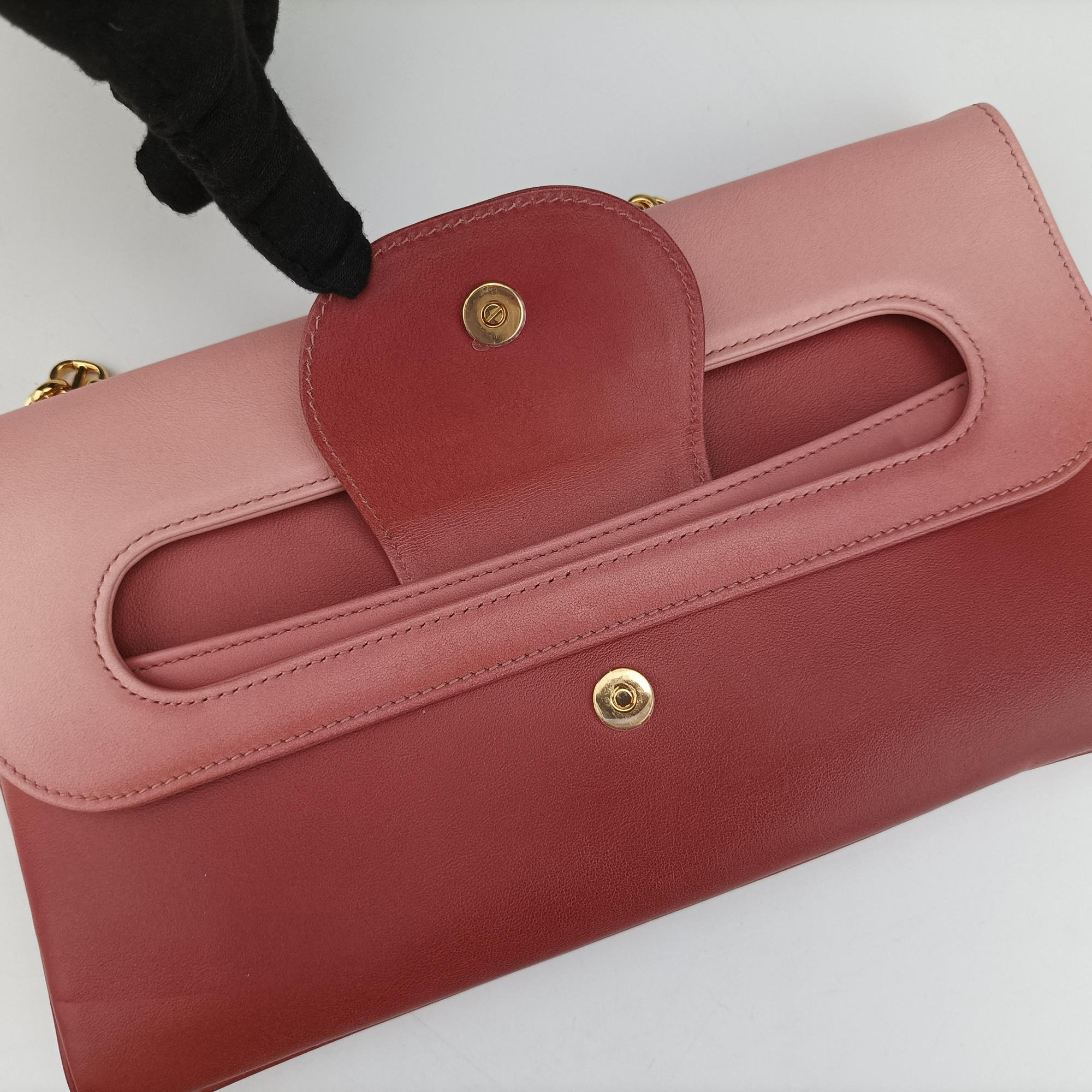 Pre-owned Christian Dior Diordouble Pink Leather  shoulderbag | stylenewstar