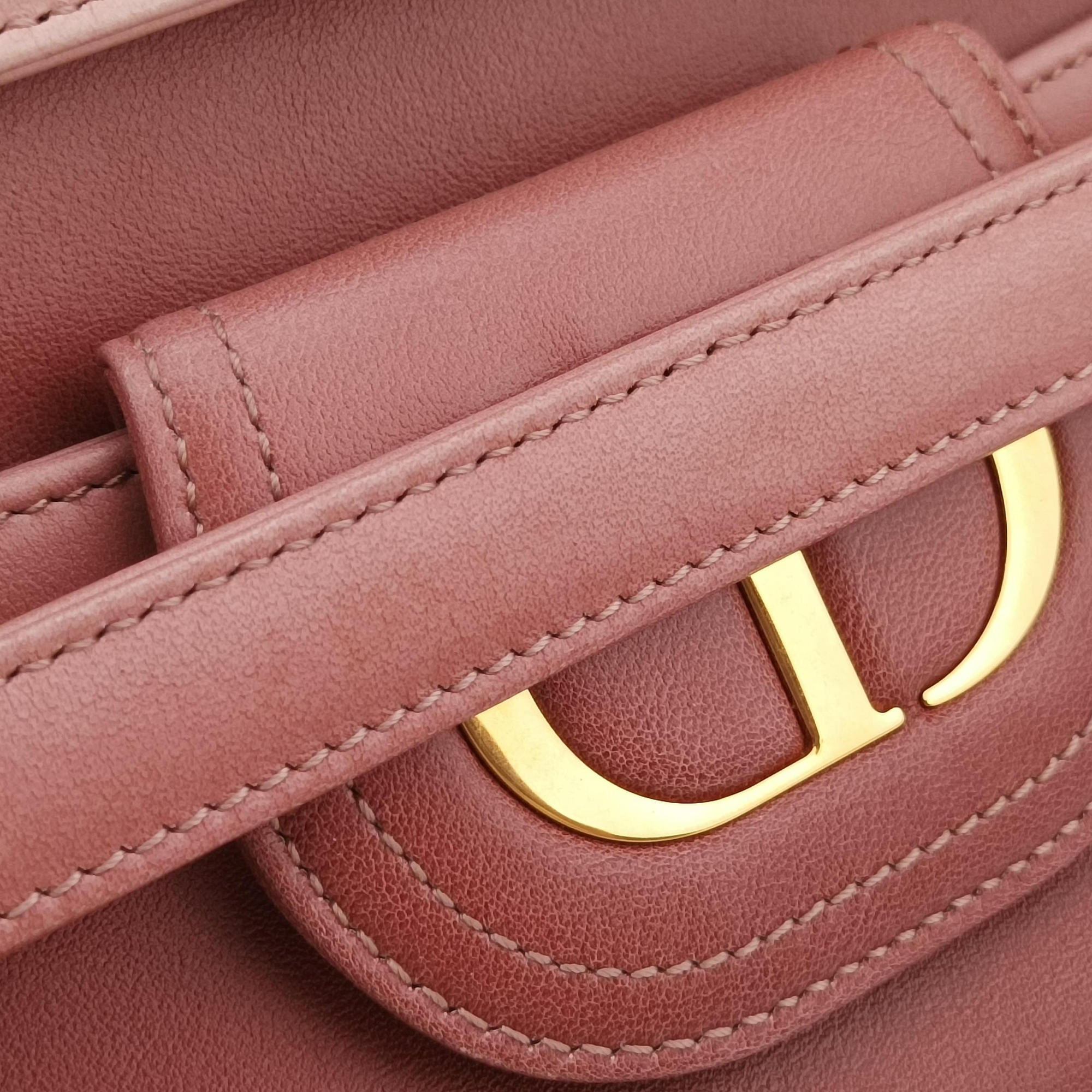 Pre-owned Christian Dior Diordouble Pink Leather  shoulderbag | stylenewstar