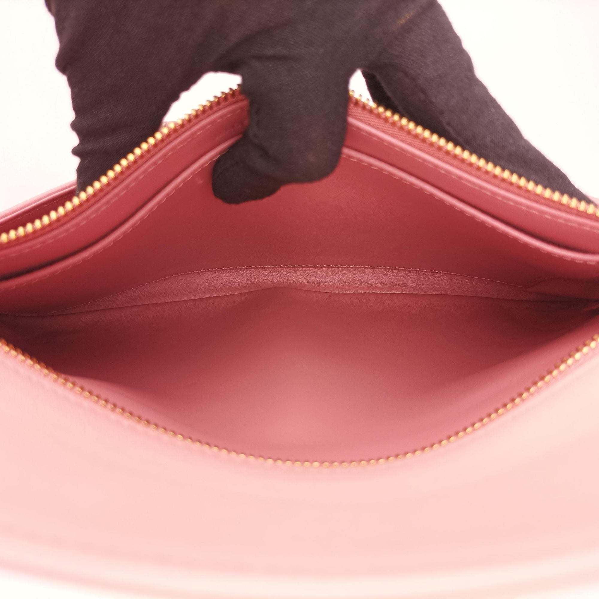 Pre-owned Christian Dior Diordouble Pink Leather  shoulderbag | stylenewstar