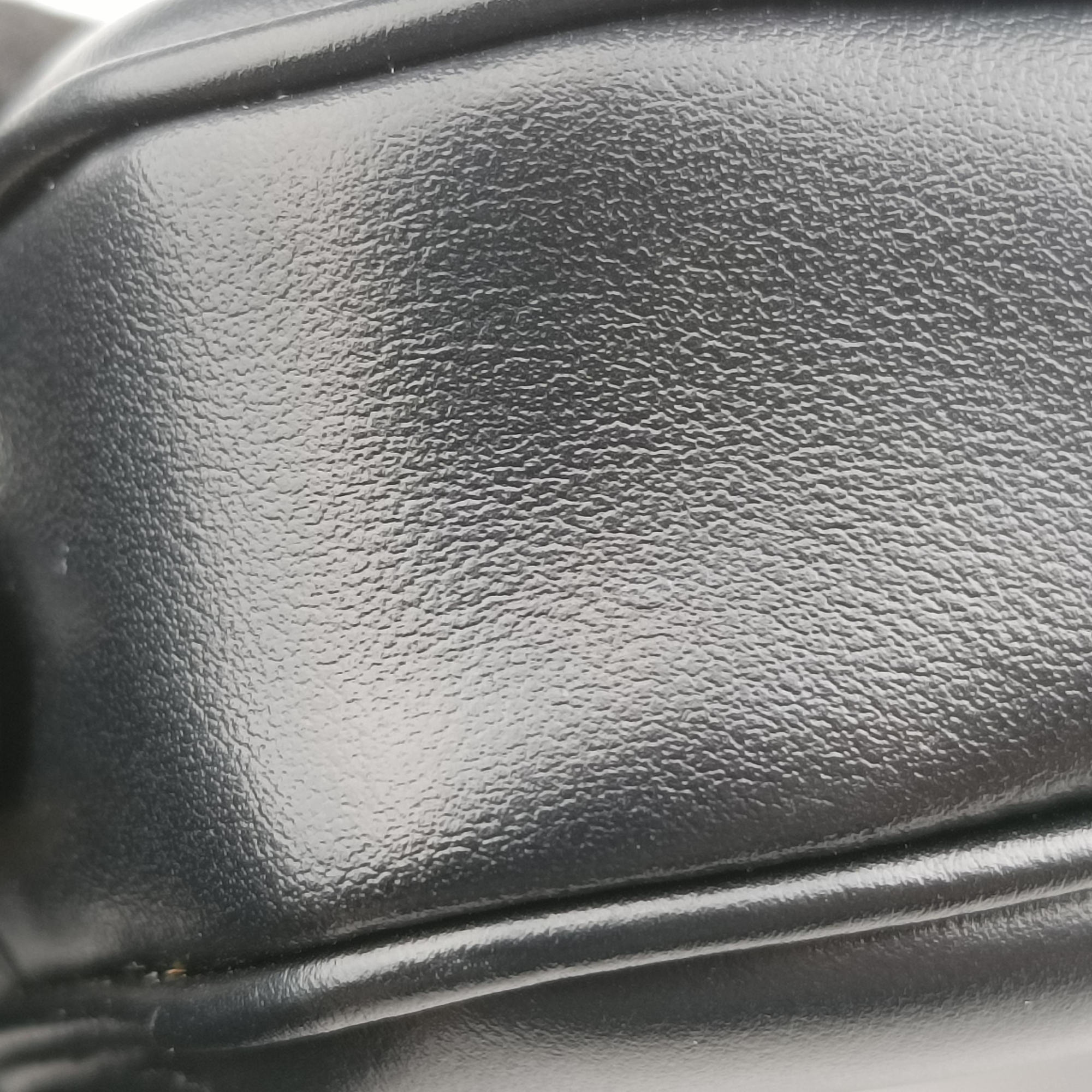 Pre-owned Miu Miu logo Black leather  bum bag/waist bag | stylenewstar