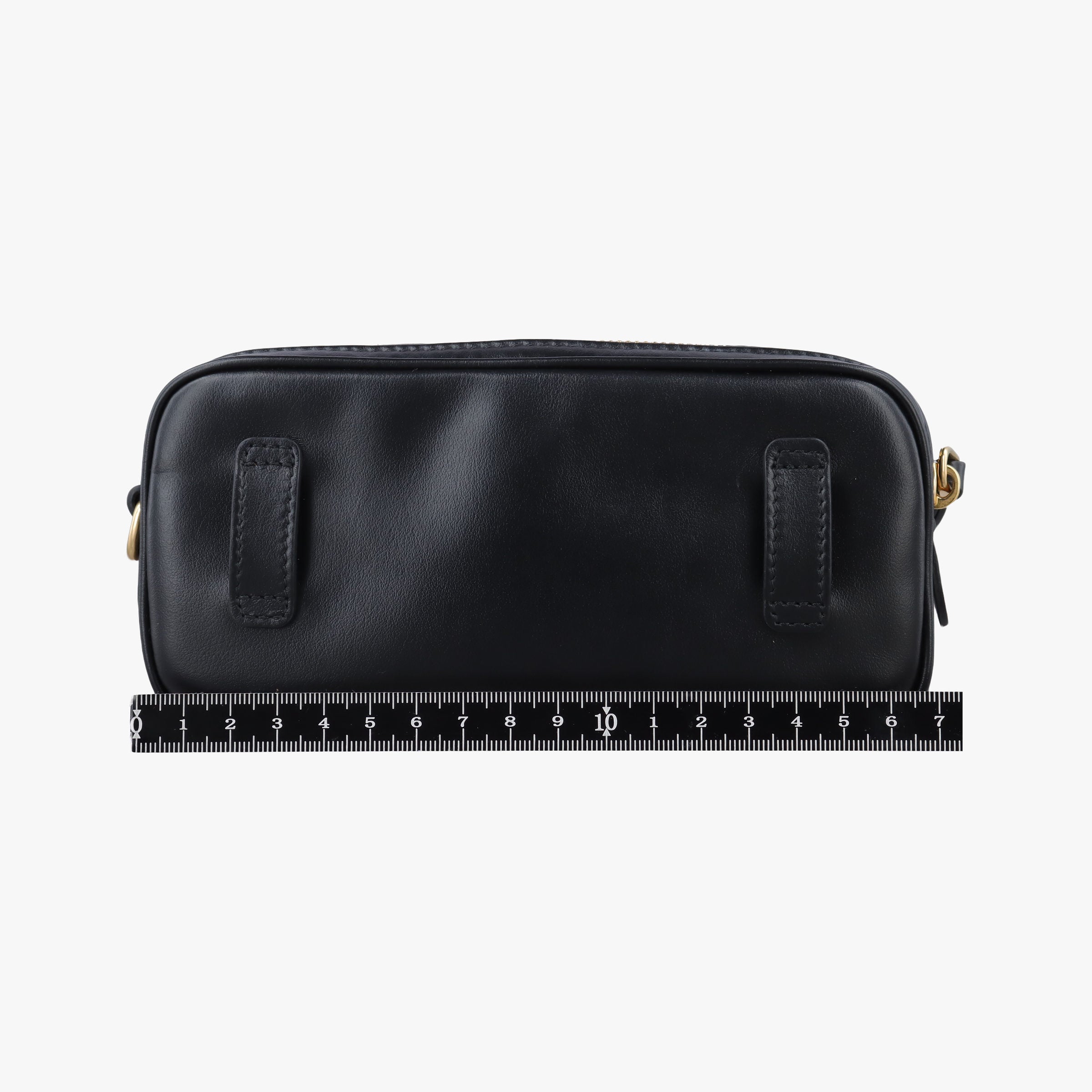 Pre-owned Miu Miu logo Black leather  bum bag/waist bag | stylenewstar