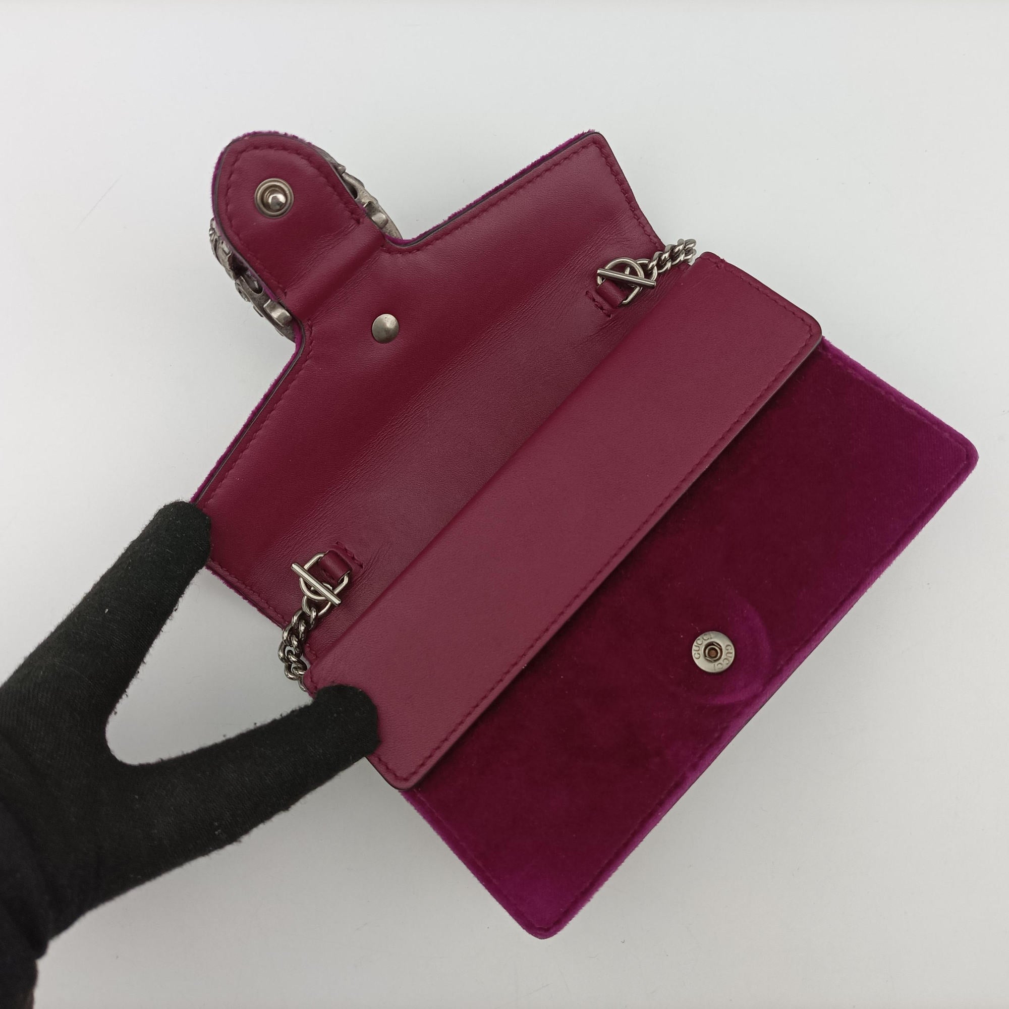 Secondhand Gucci Dionysus Purple velour×Leather 476432 shoulderbag | stylenewstar