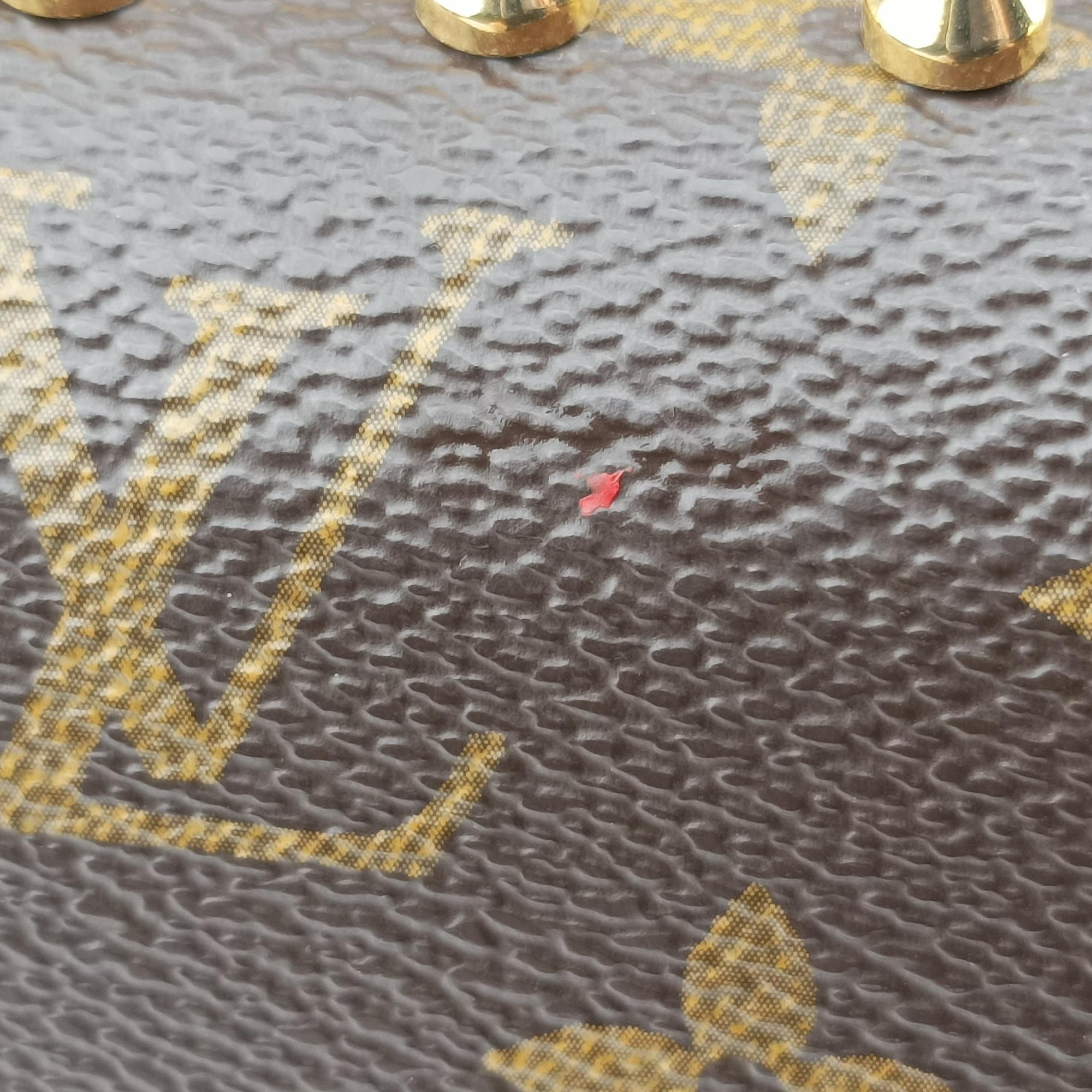 Pre-owned Louis Vuitton Monogram Studs Icono Brown×red×beige Monogram Canvas×calf leather×ponyhair M41234 handbag | stylenewstar