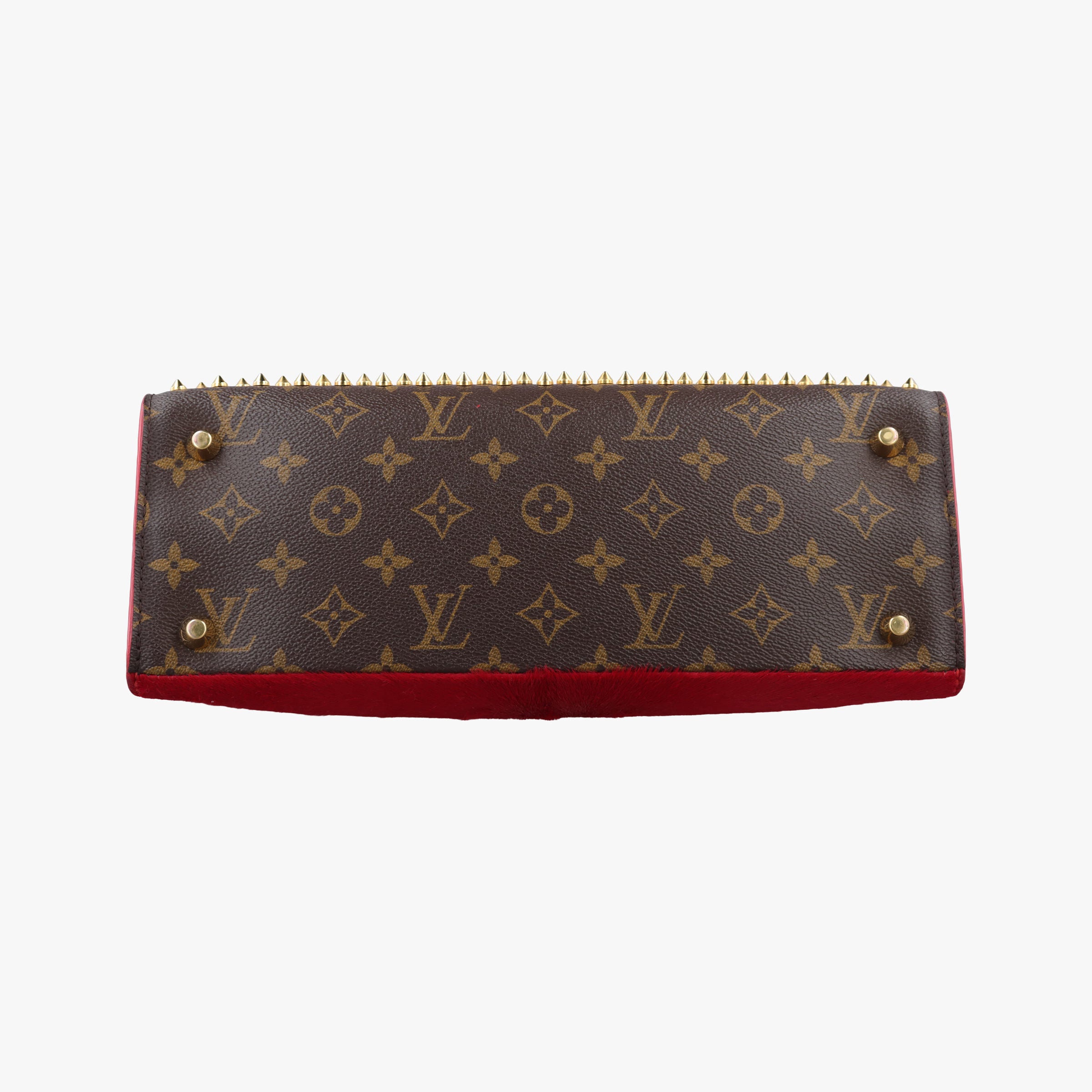 Pre-owned Louis Vuitton Monogram Studs Icono Brown×red×beige Monogram Canvas×calf leather×ponyhair M41234 handbag | stylenewstar