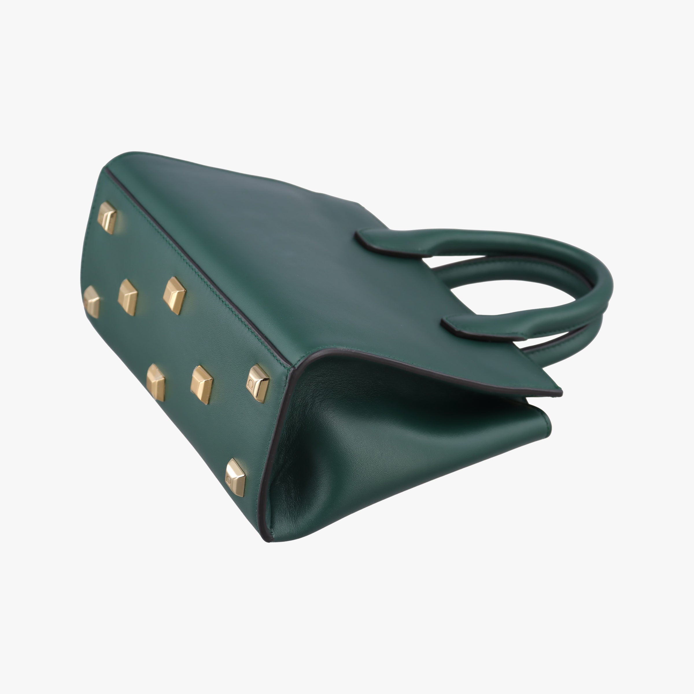Pre-owned Ferragamo Studio Green Calfskin  shoulderbag | stylenewstar