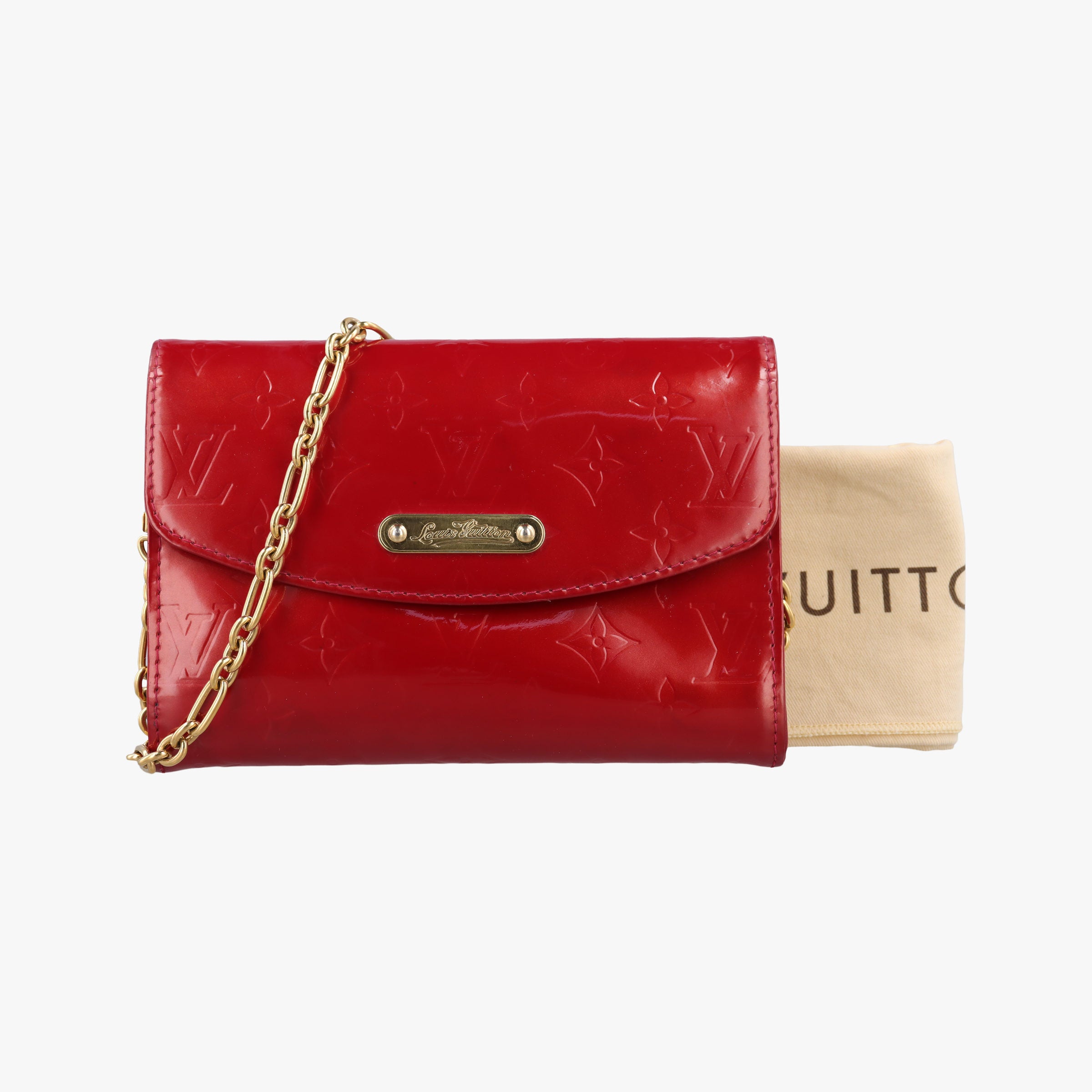 Pre-owned Louis Vuitton Belle Air Pomme d'Amour Vernis M93614 shoulderbag | stylenewstar