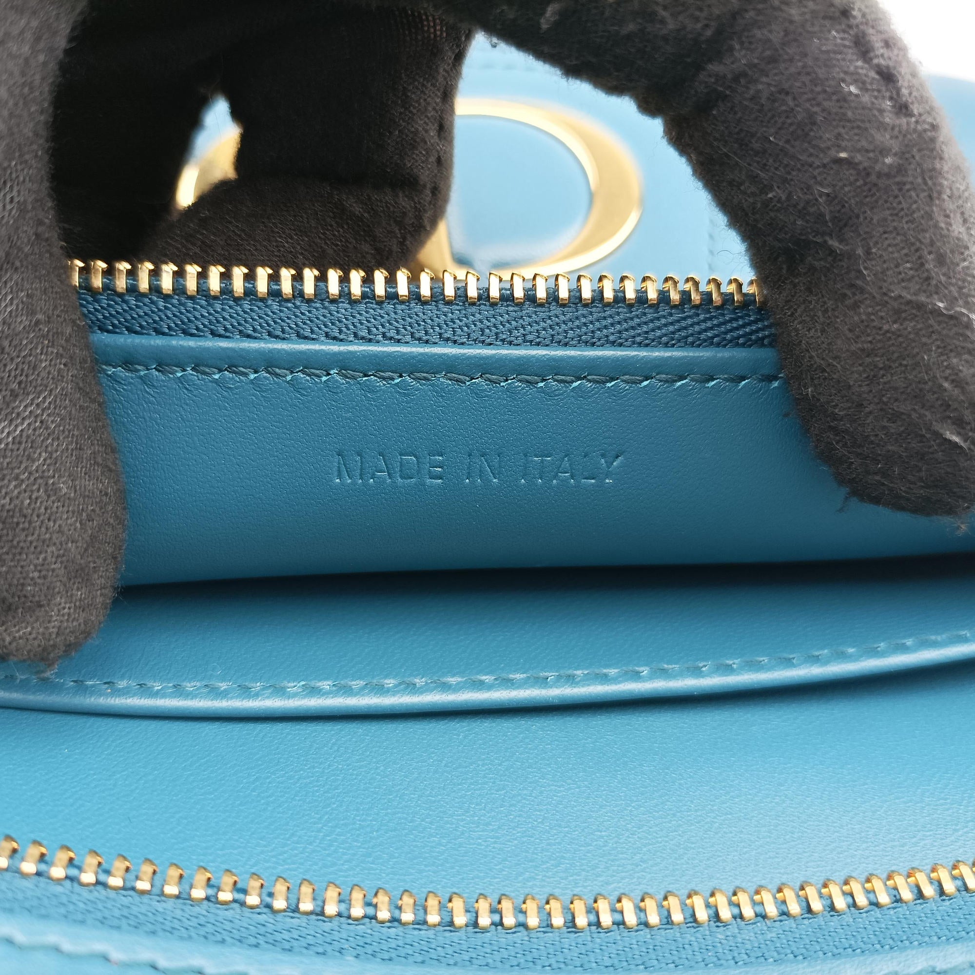 Vintage Christian Dior Diordouble Blue Leather  shoulderbag | stylenewstar