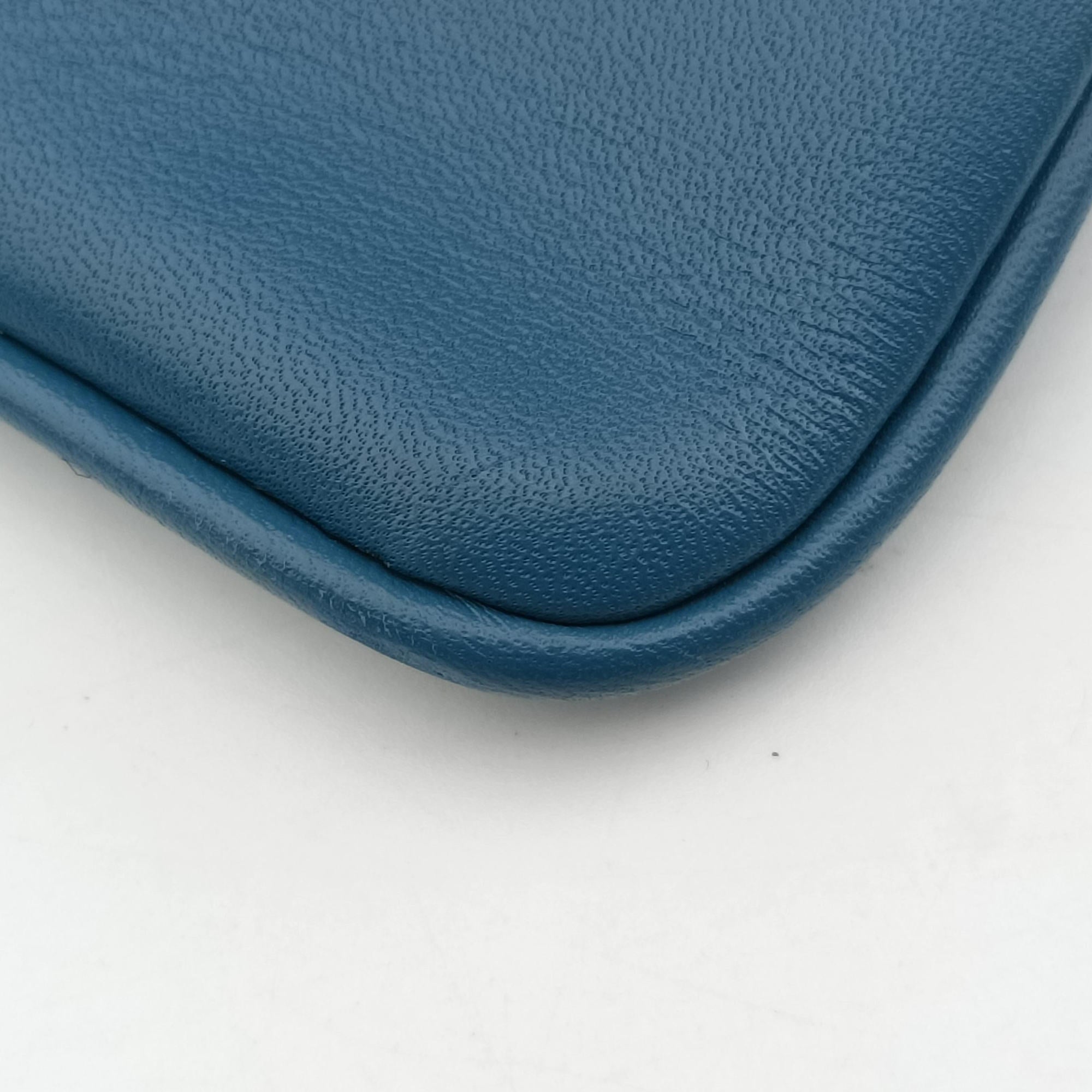 Vintage Christian Dior Diordouble Blue Leather  shoulderbag | stylenewstar