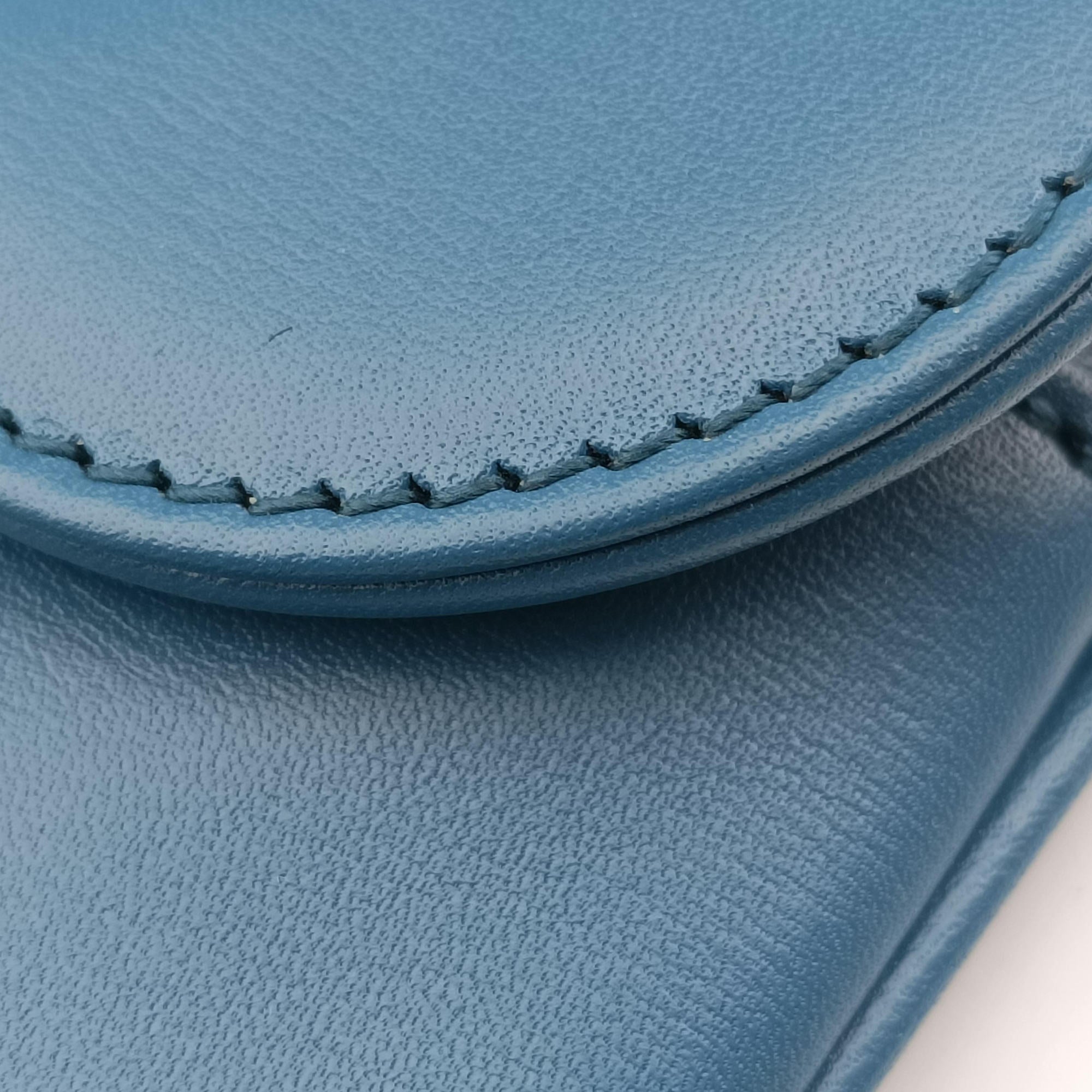 Vintage Christian Dior Diordouble Blue Leather  shoulderbag | stylenewstar