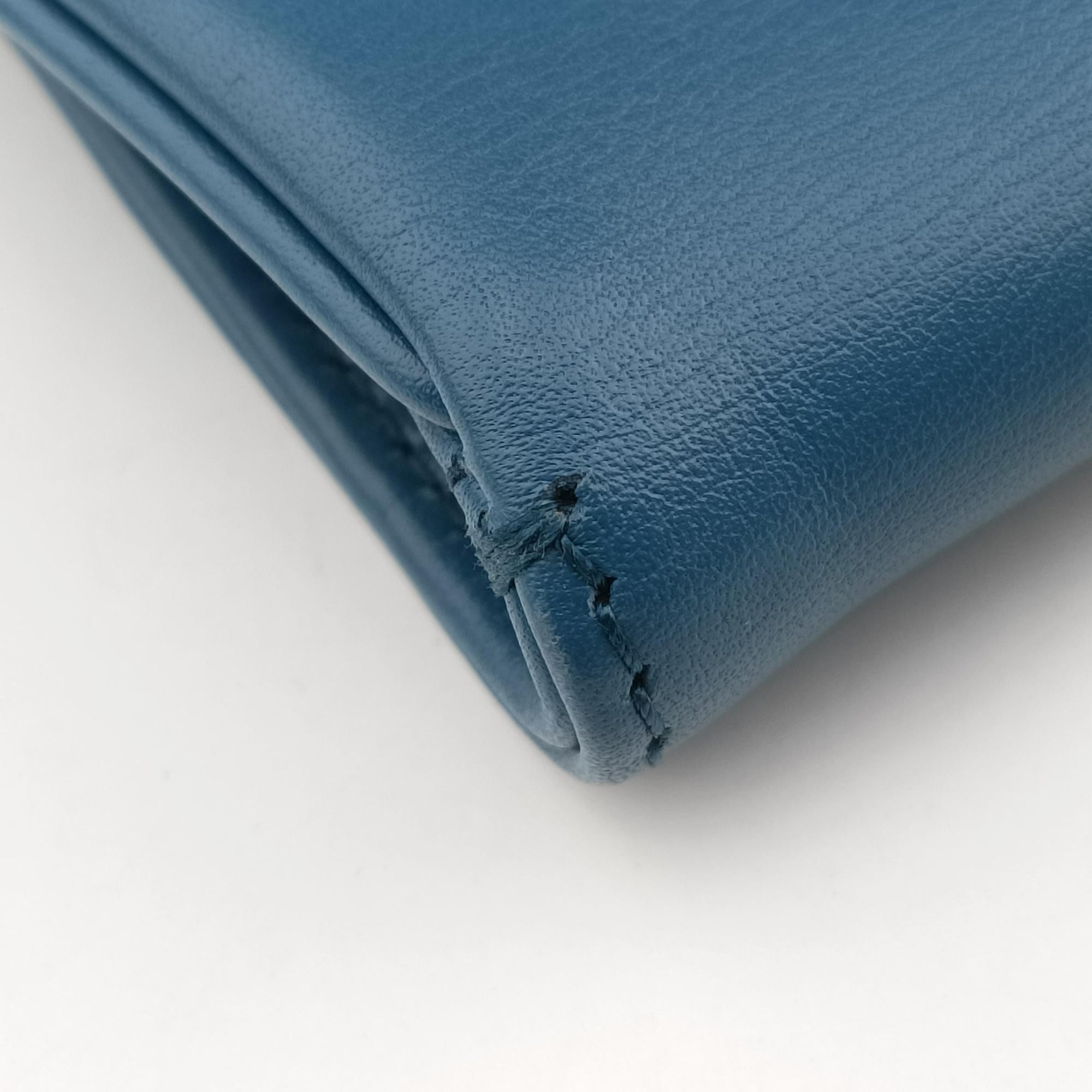Vintage Christian Dior Diordouble Blue Leather  shoulderbag | stylenewstar