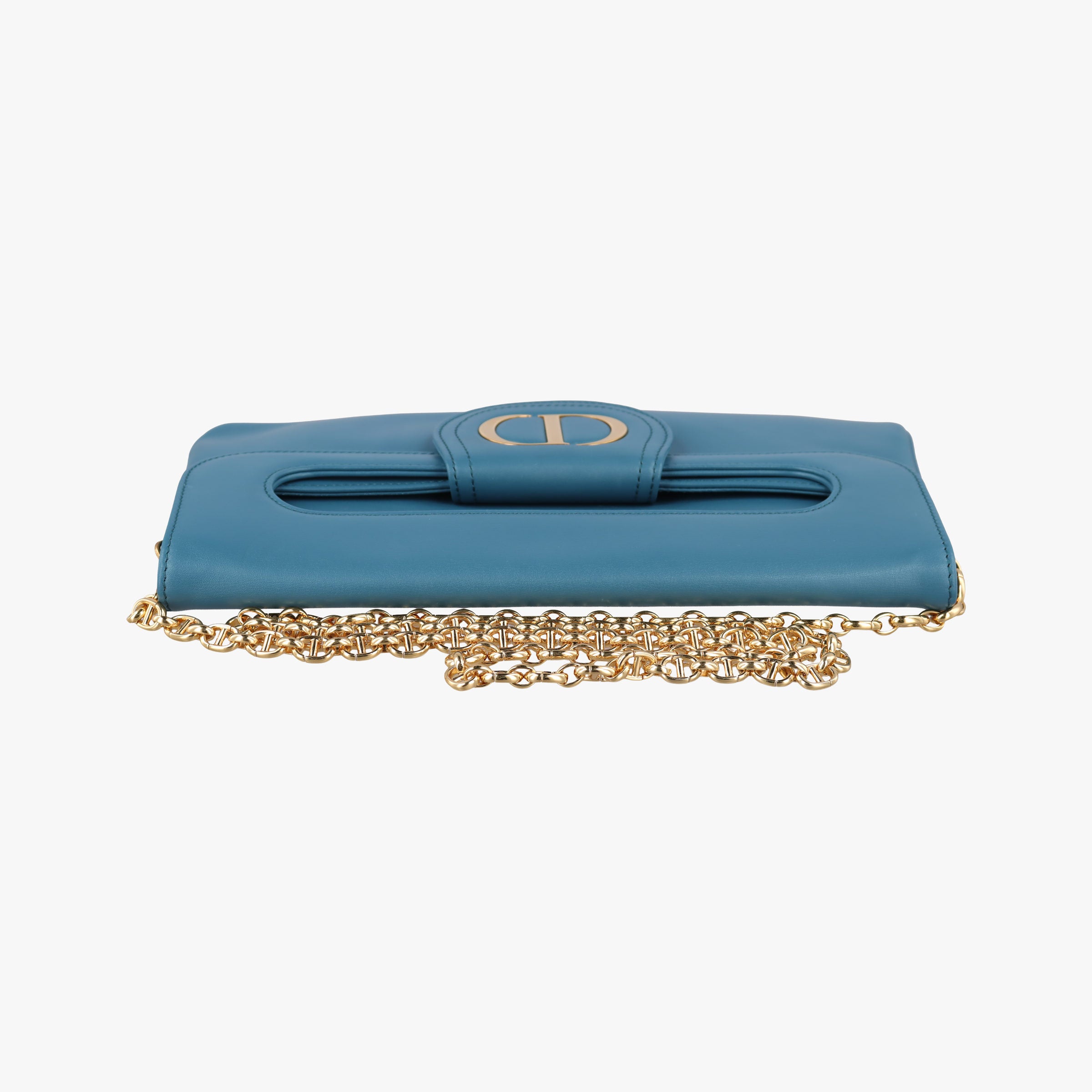 Vintage Christian Dior Diordouble Blue Leather  shoulderbag | stylenewstar