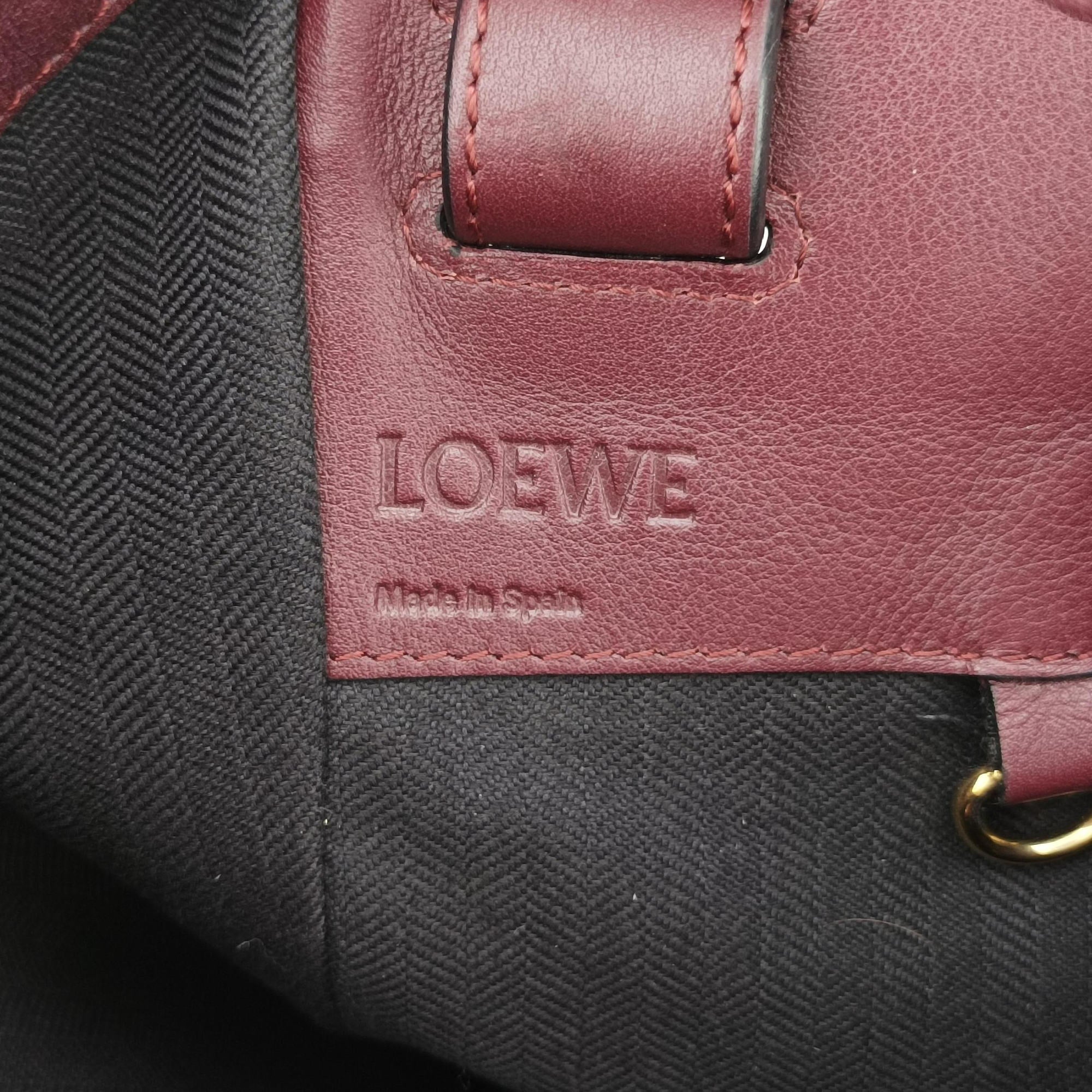 Pre-owned Loewe hammock Red×burgundy leather  shoulderbag | stylenewstar