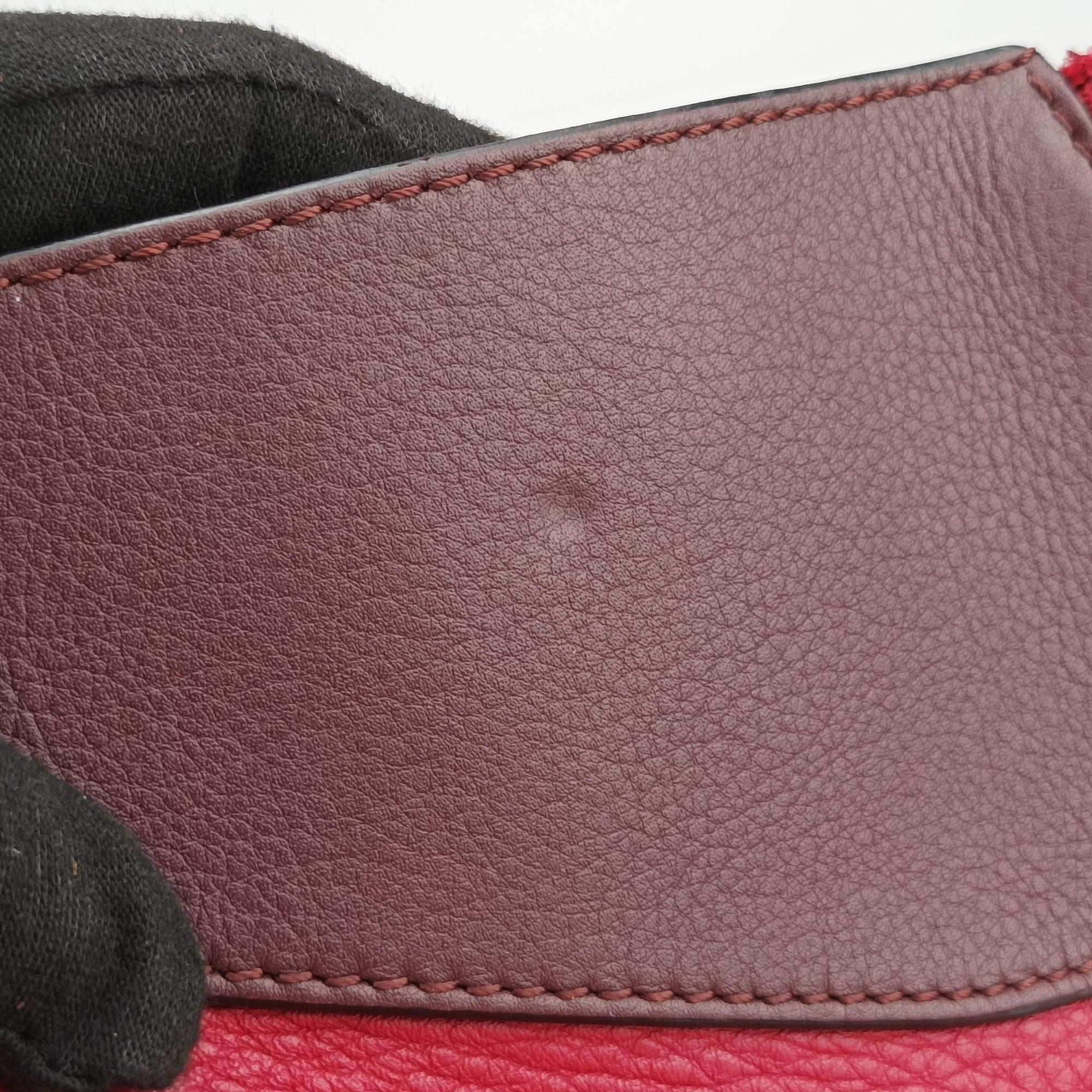 Pre-owned Loewe hammock Red×burgundy leather  shoulderbag | stylenewstar