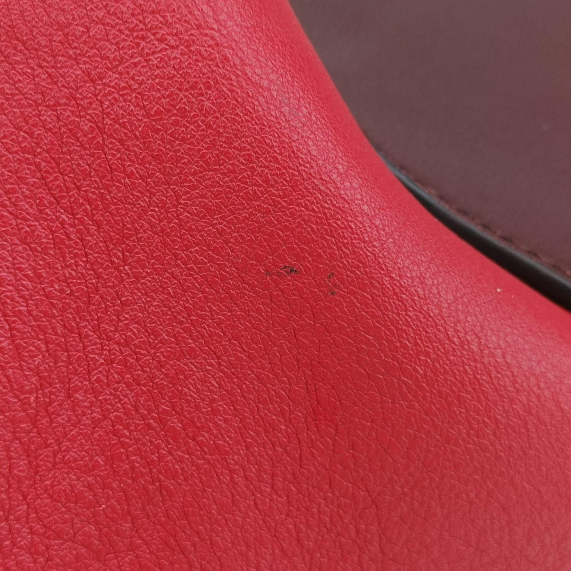Pre-owned Loewe hammock Red×burgundy leather  shoulderbag | stylenewstar