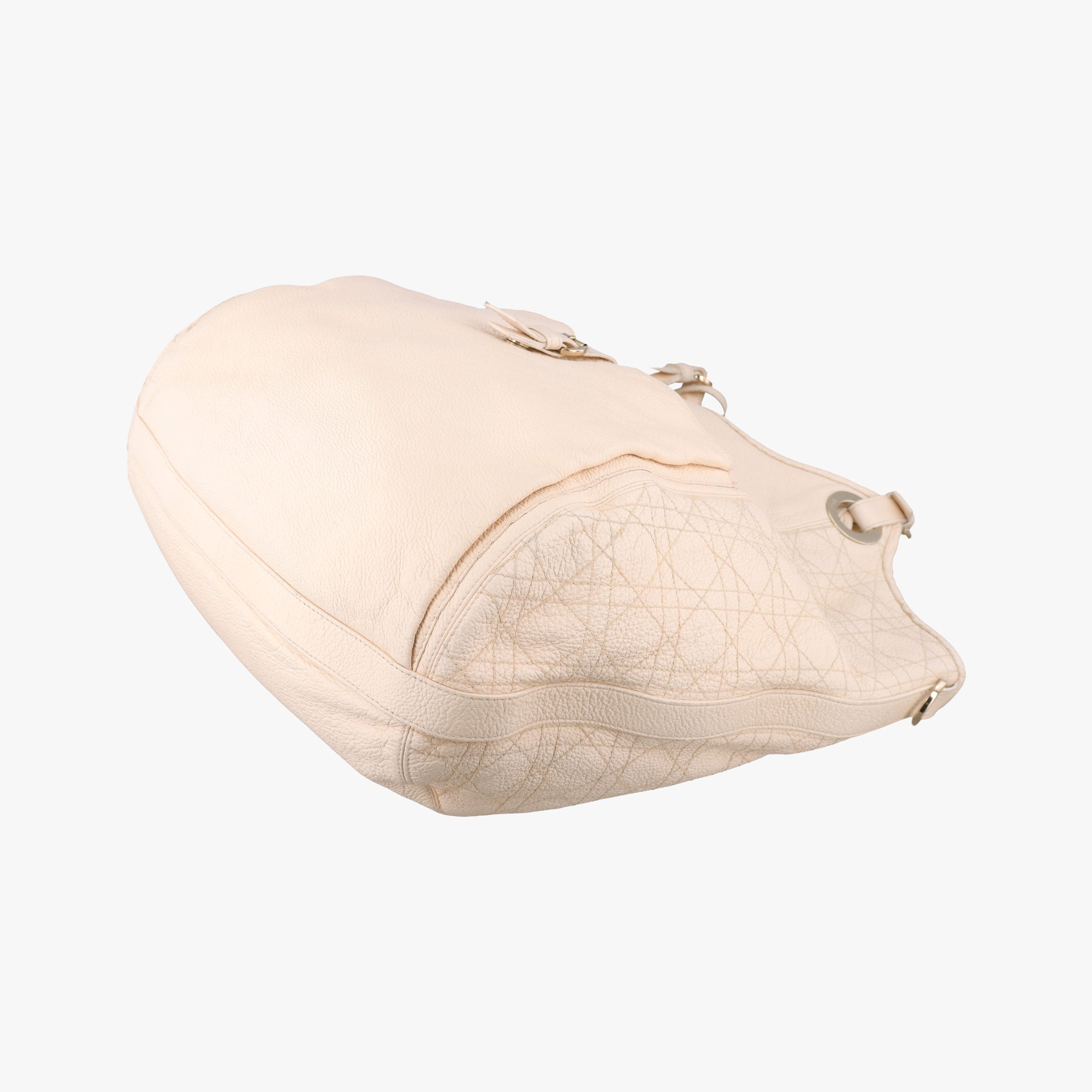 Pre-owned Christian Dior Cannage Bee Beige Leather  handbag | stylenewstar