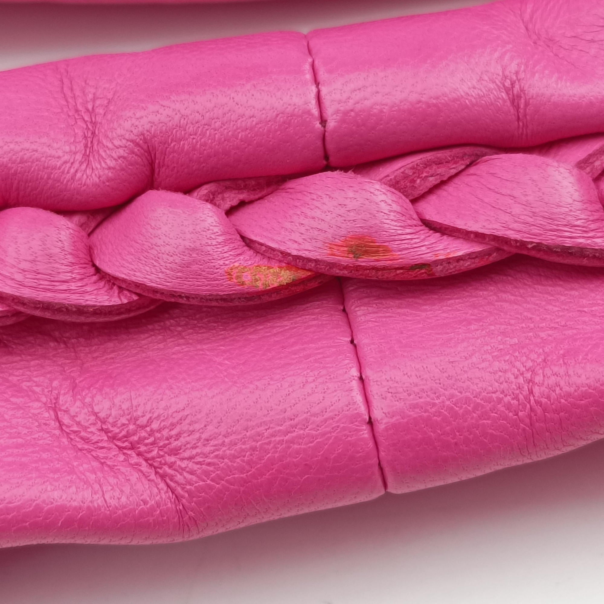 Secondhand Bottega Veneta Intrecciato Rose lambskin  handbag | stylenewstar