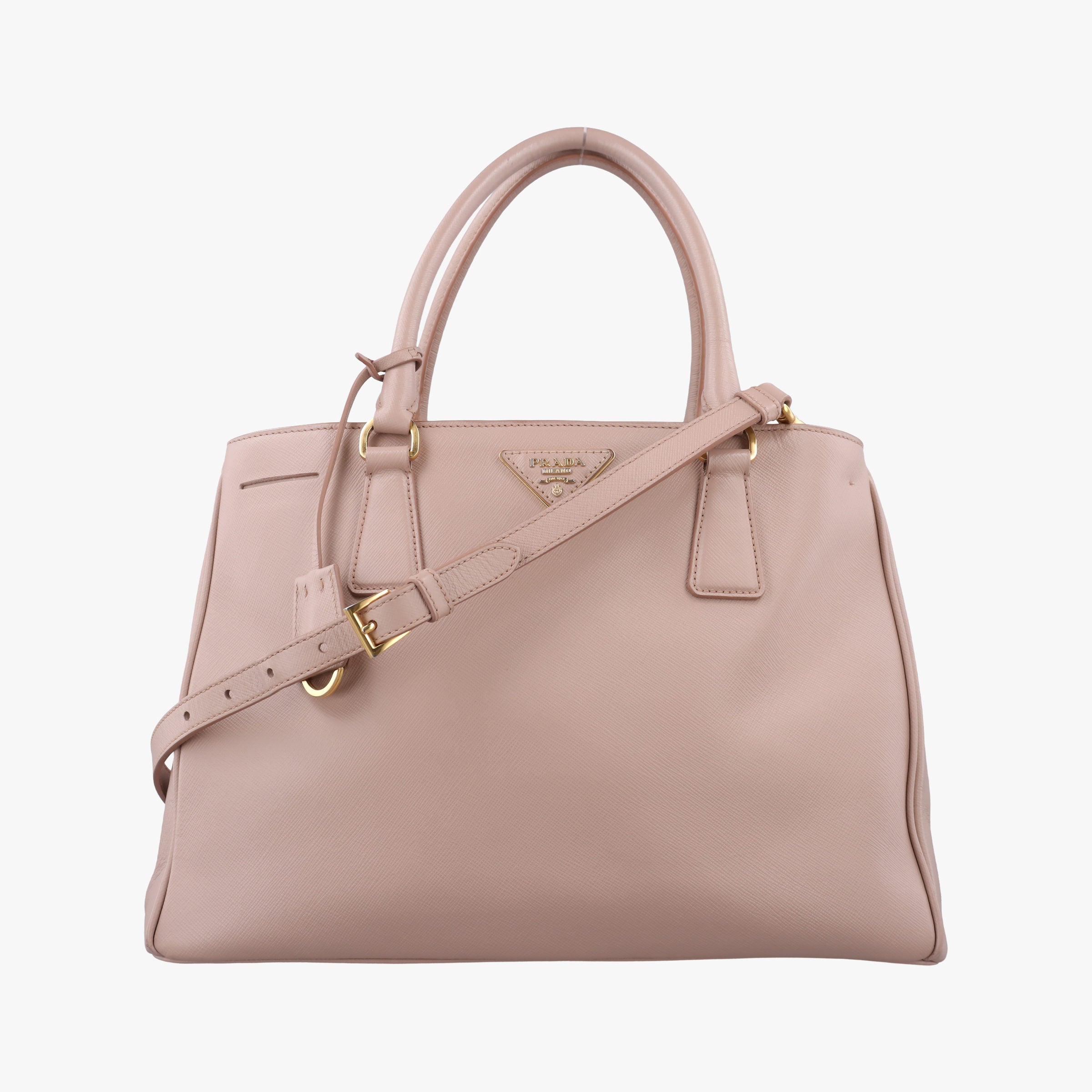 Pre-owned Prada Galleria Pink SAFFIANO Leather BN1786 shoulderbag | stylenewstar