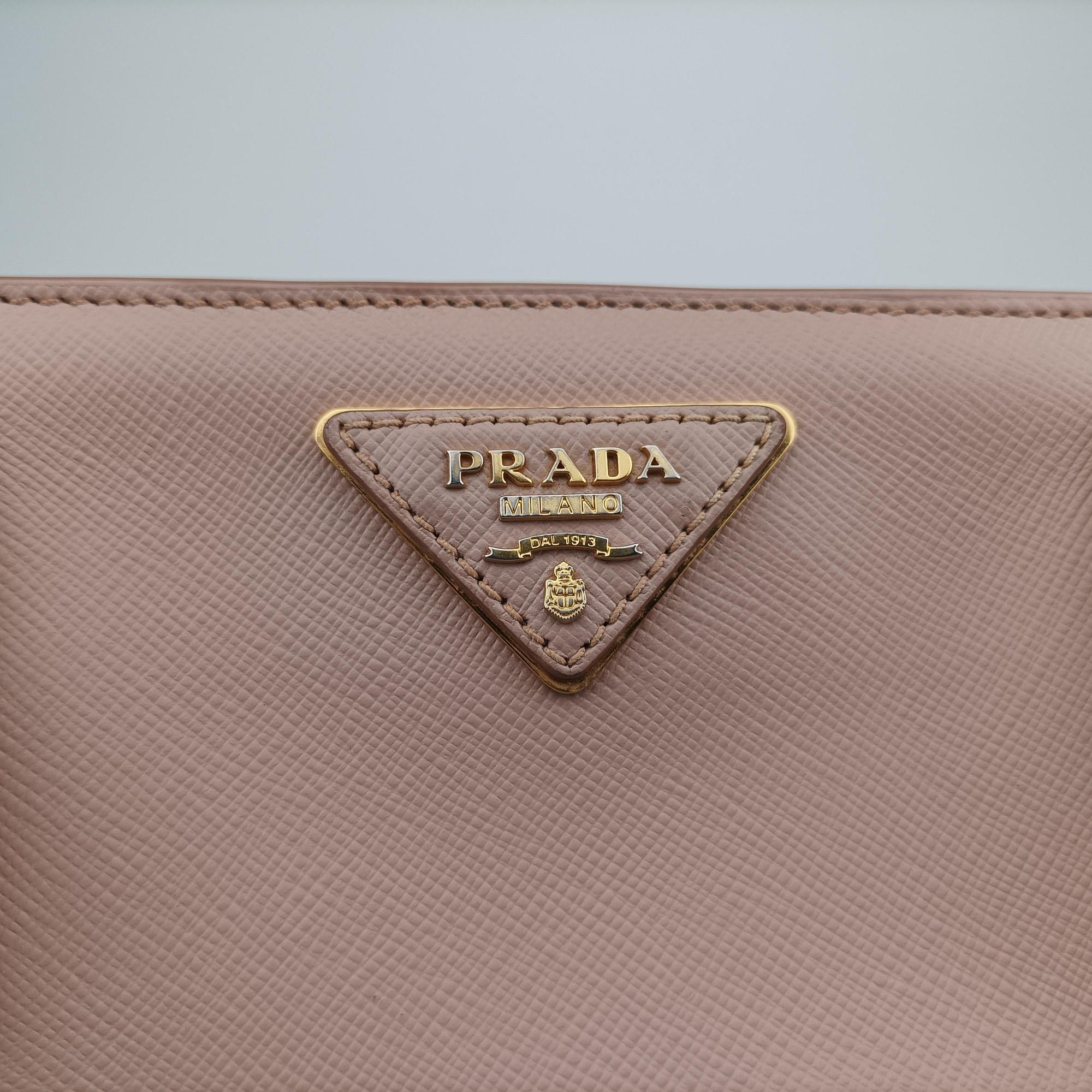 Pre-owned Prada Galleria Pink SAFFIANO Leather BN1786 shoulderbag | stylenewstar