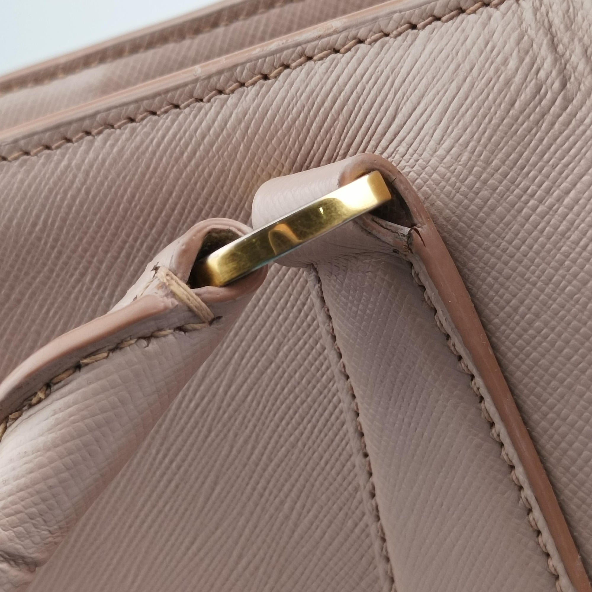 Pre-owned Prada Galleria Pink SAFFIANO Leather BN1786 shoulderbag | stylenewstar