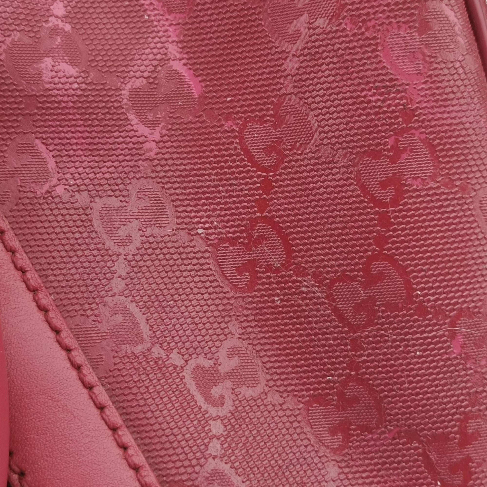 Pre-owned Gucci GG plus Spring Joy GG Supreme Red PVC coated canvas×Leather 193603 handbag | stylenewstar