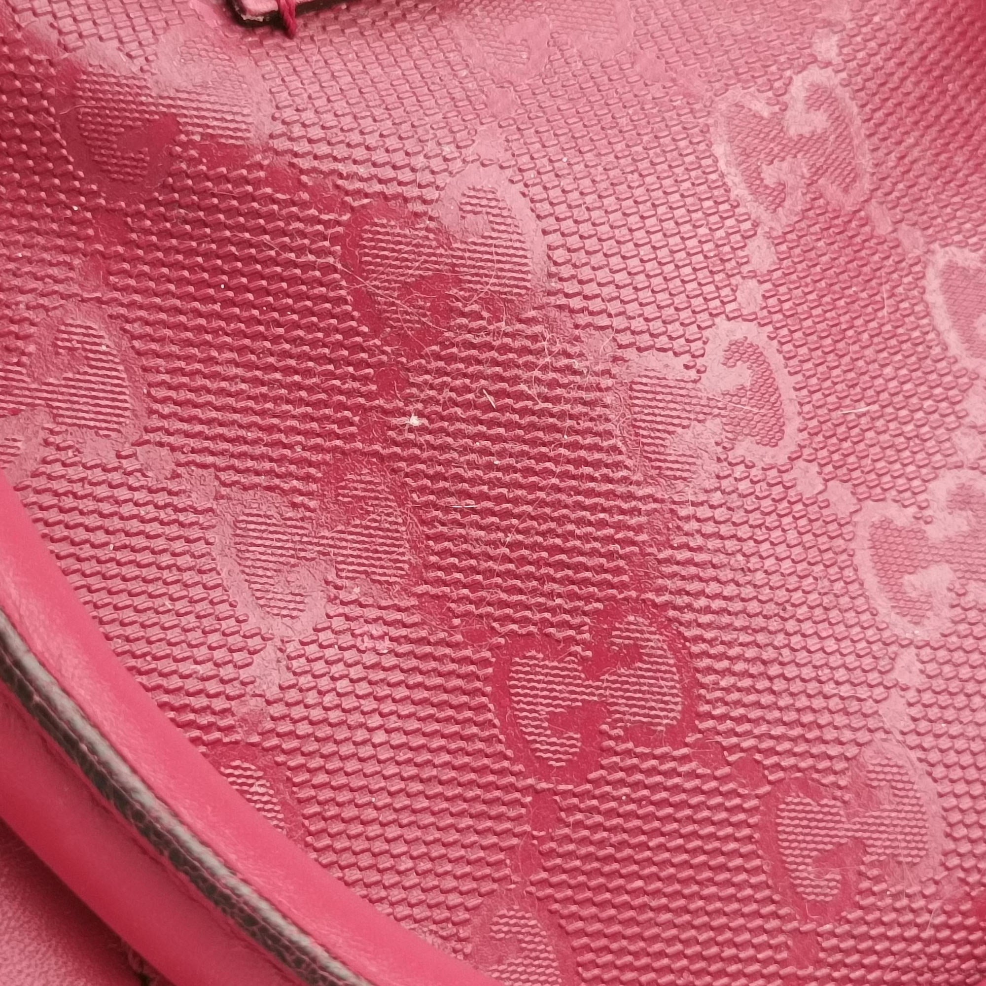 Pre-owned Gucci GG plus Spring Joy GG Supreme Red PVC coated canvas×Leather 193603 handbag | stylenewstar