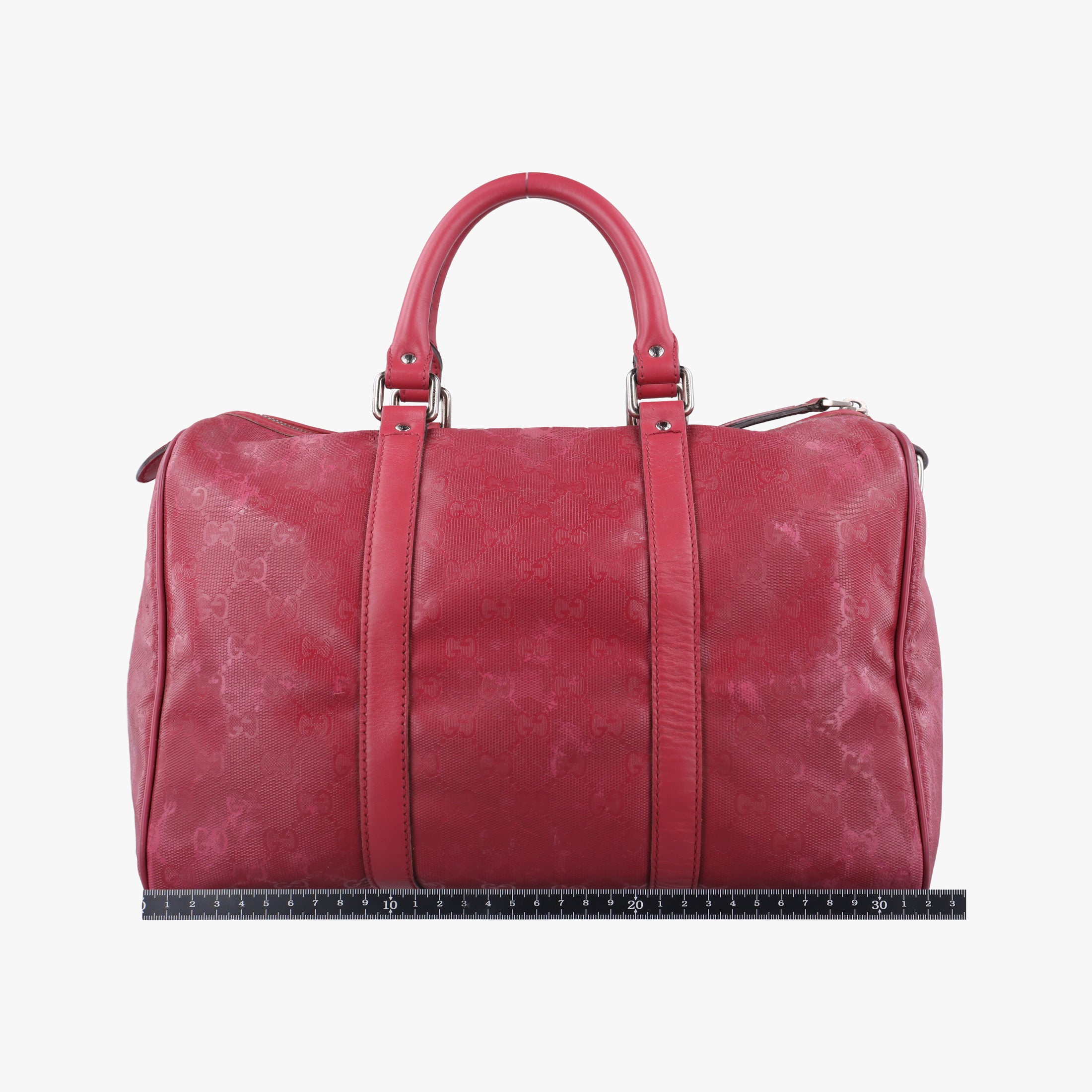 Pre-owned Gucci GG plus Spring Joy GG Supreme Red PVC coated canvas×Leather 193603 handbag | stylenewstar