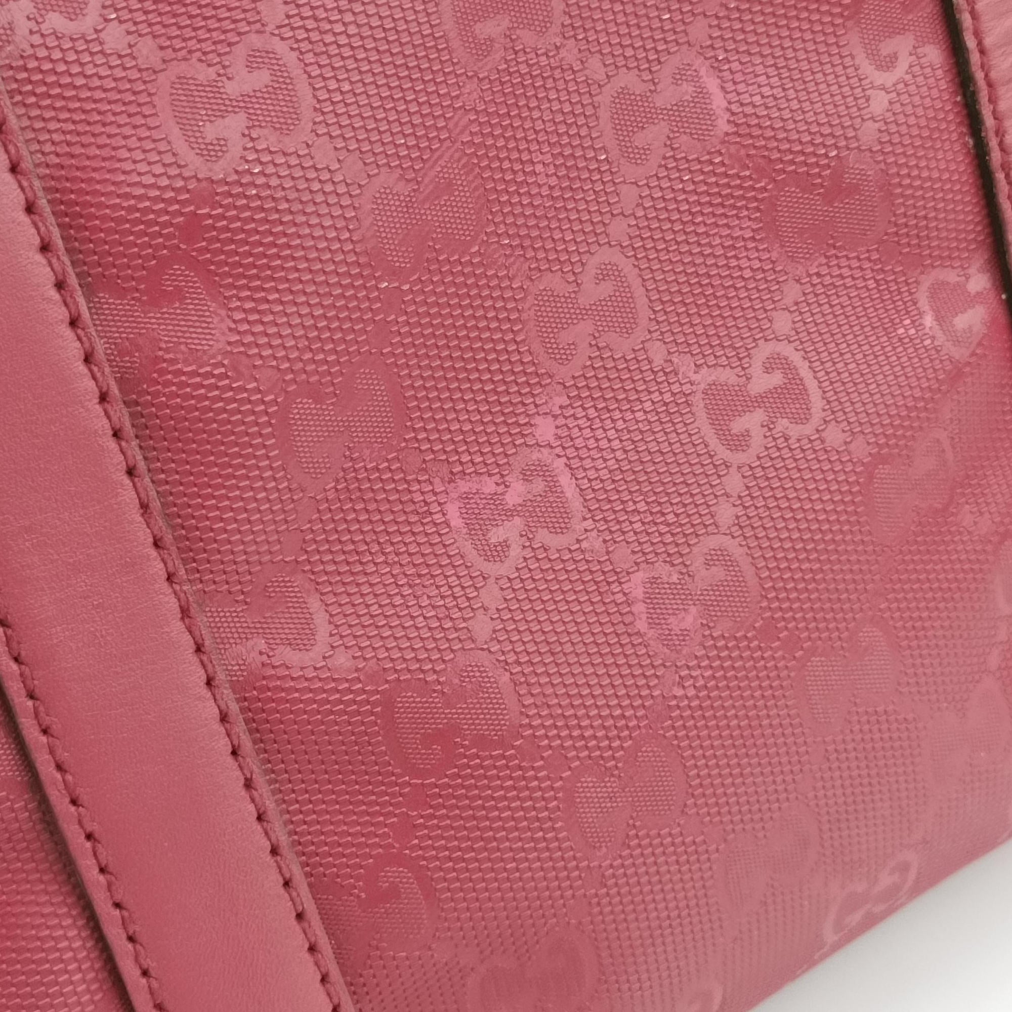 Pre-owned Gucci GG plus Spring Joy GG Supreme Red PVC coated canvas×Leather 193603 handbag | stylenewstar