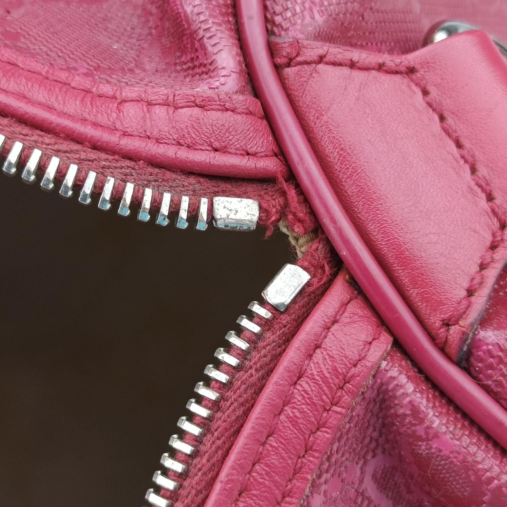 Pre-owned Gucci GG plus Spring Joy GG Supreme Red PVC coated canvas×Leather 193603 handbag | stylenewstar
