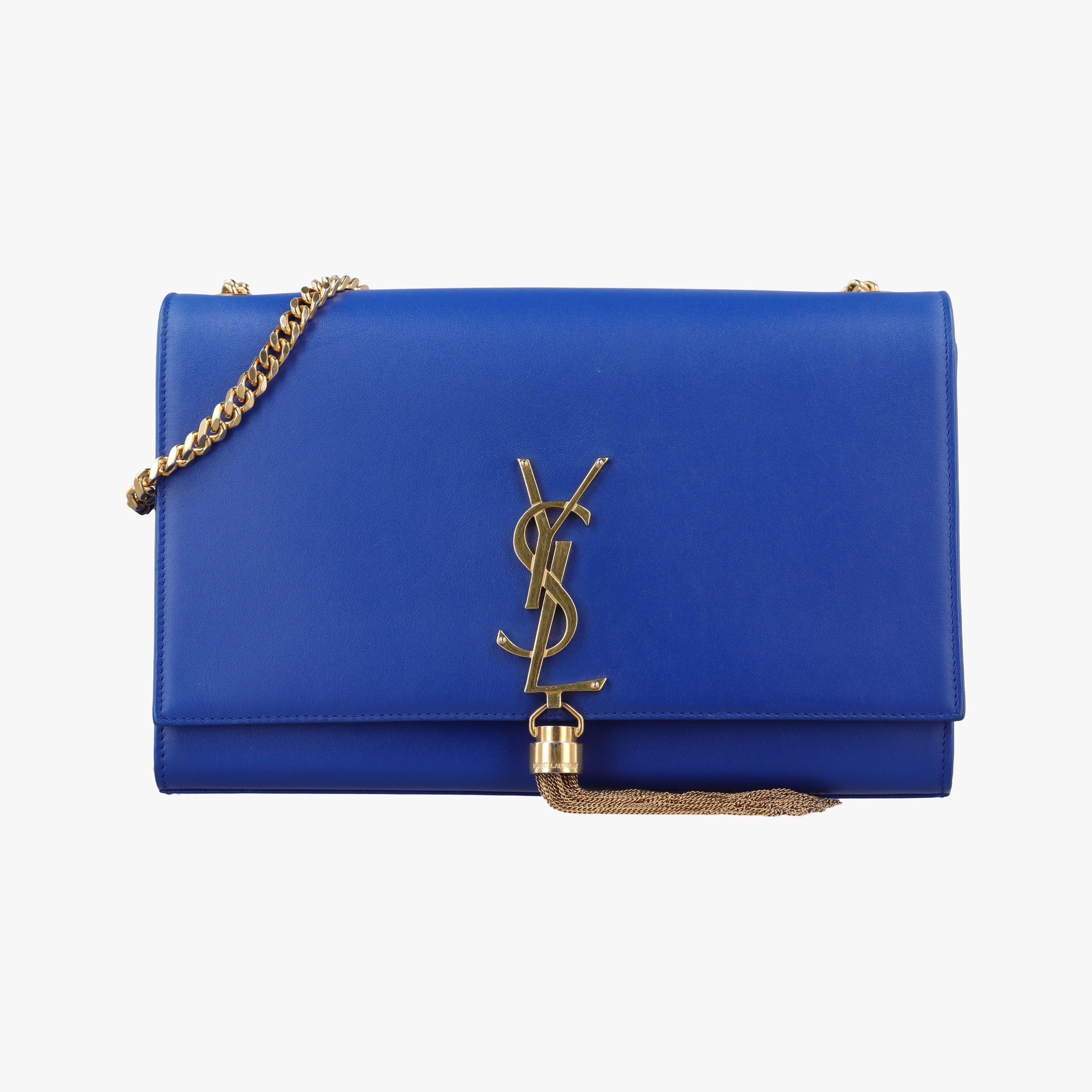 Pre-owned Yves Saint Laurent KATE Blue Leather 354119 shoulderbag | stylenewstar