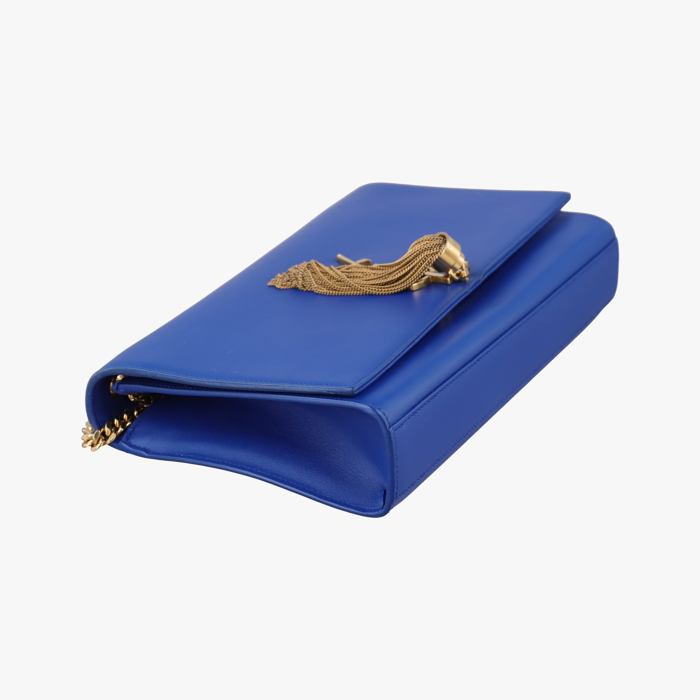 Pre-owned Yves Saint Laurent KATE Blue Leather 354119 shoulderbag | stylenewstar