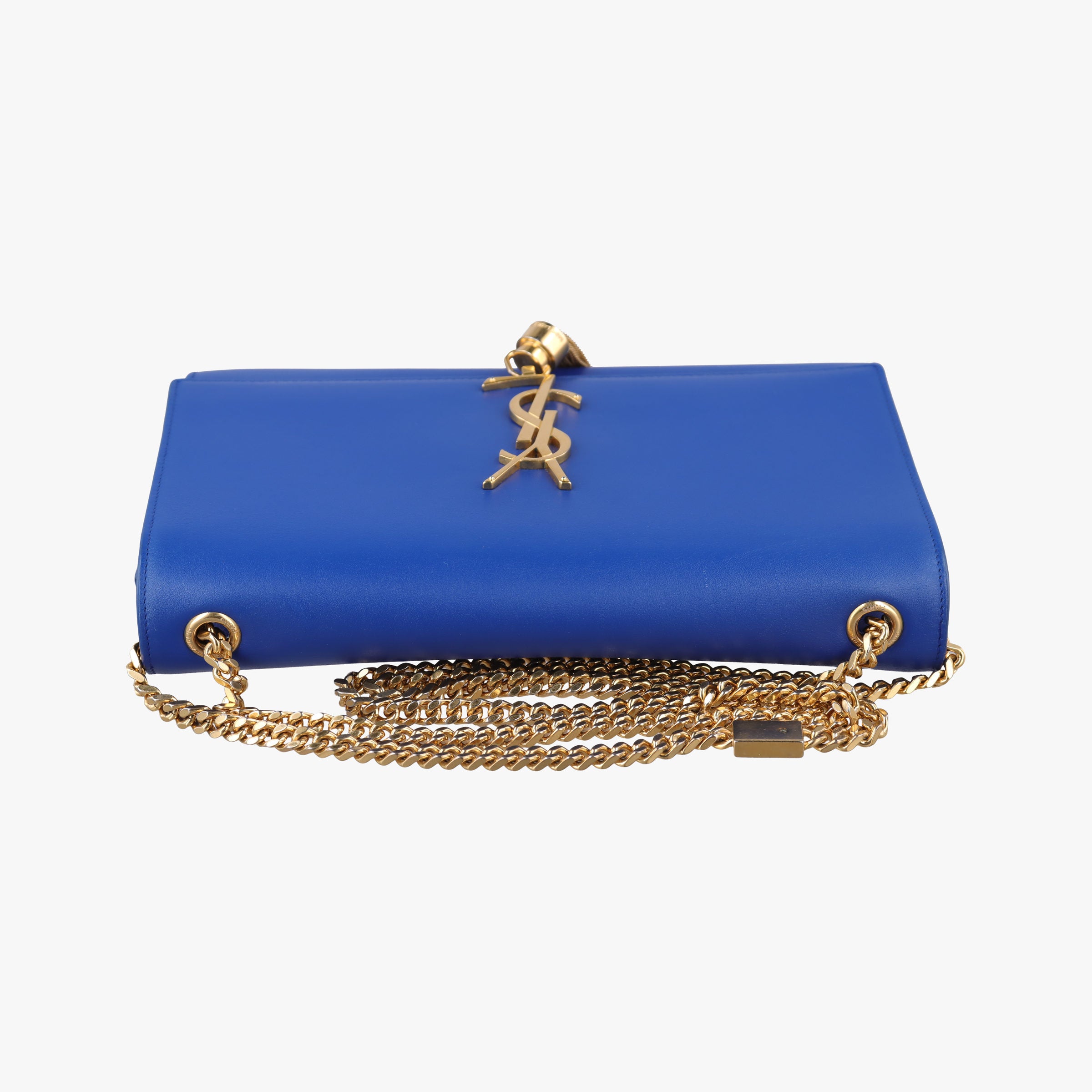 Pre-owned Yves Saint Laurent KATE Blue Leather 354119 shoulderbag | stylenewstar