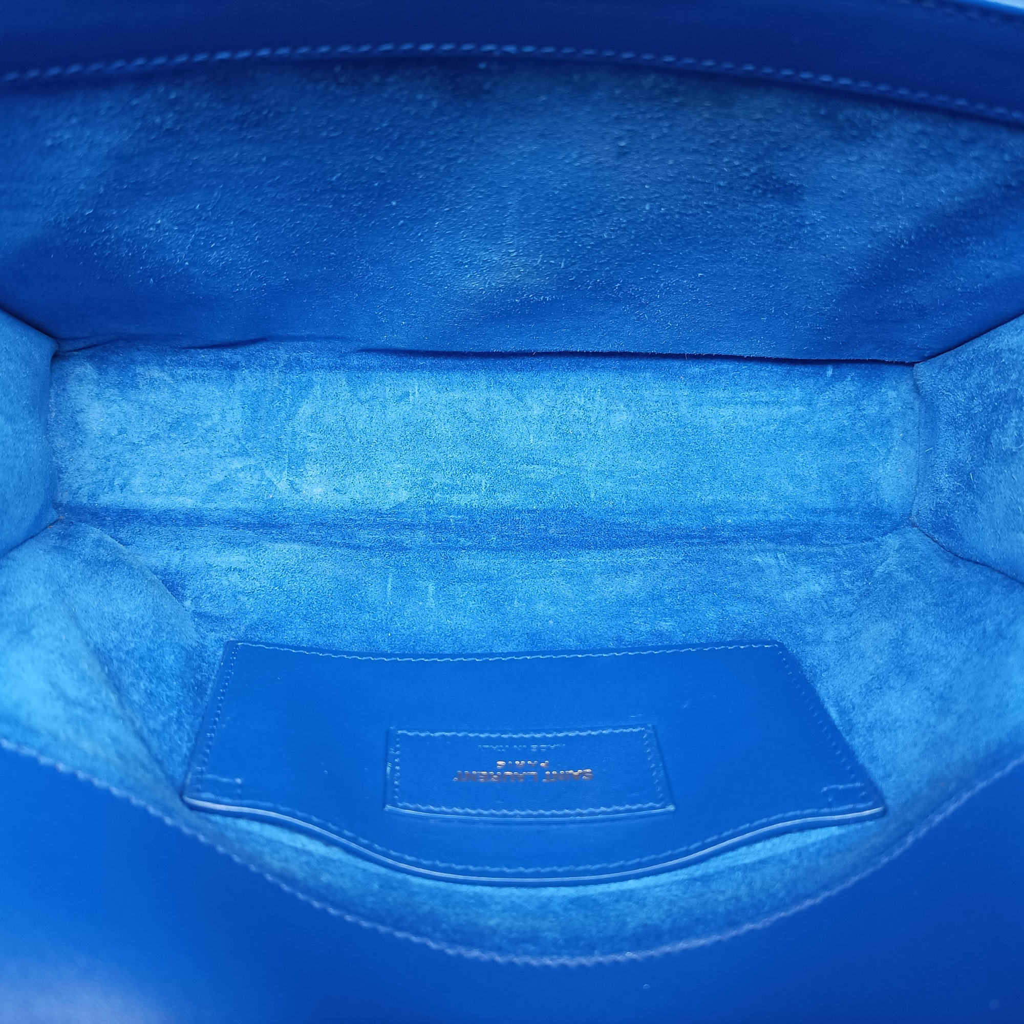 Pre-owned Yves Saint Laurent KATE Blue Leather 354119 shoulderbag | stylenewstar