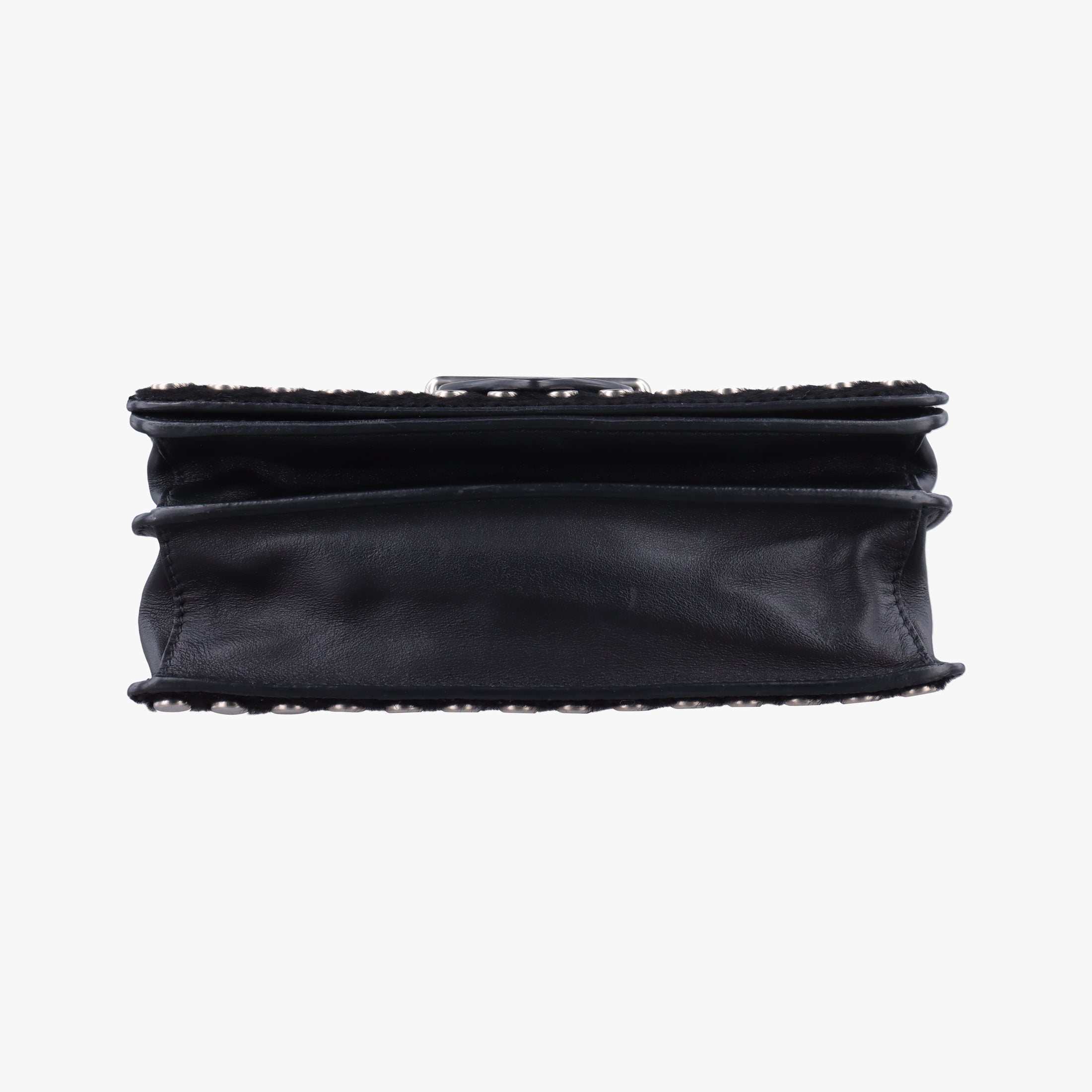 Secondhand Prada Cahier Black Leather×Pony-style calfskin 1BD045 shoulderbag | stylenewstar