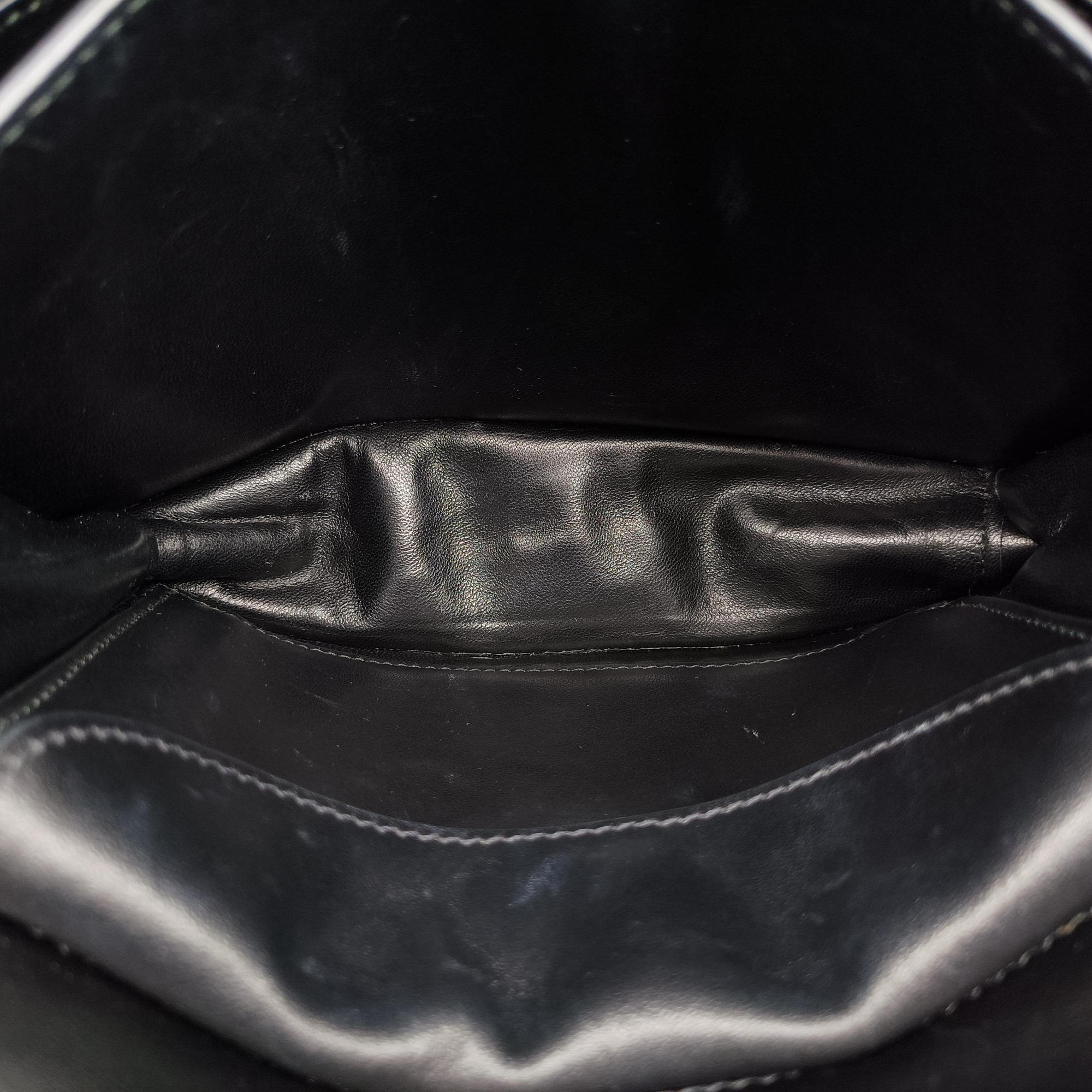 Secondhand Prada Cahier Black Leather×Pony-style calfskin 1BD045 shoulderbag | stylenewstar