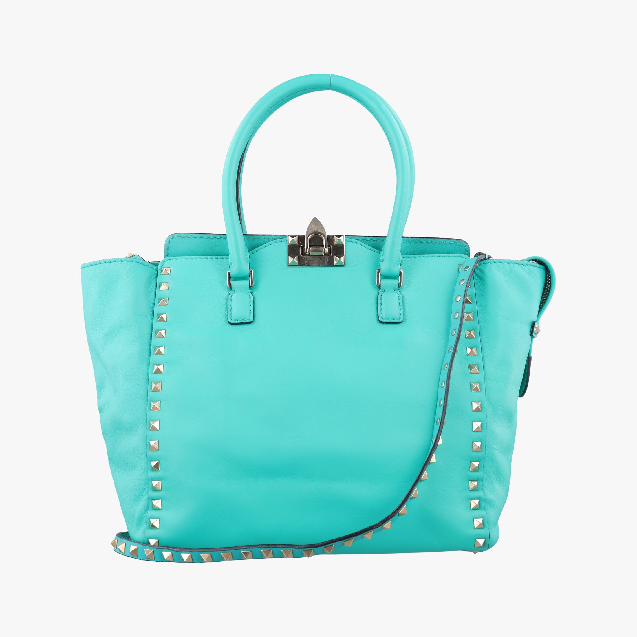 Secondhand Valentino Rockstud Blue leather  shoulderbag | stylenewstar