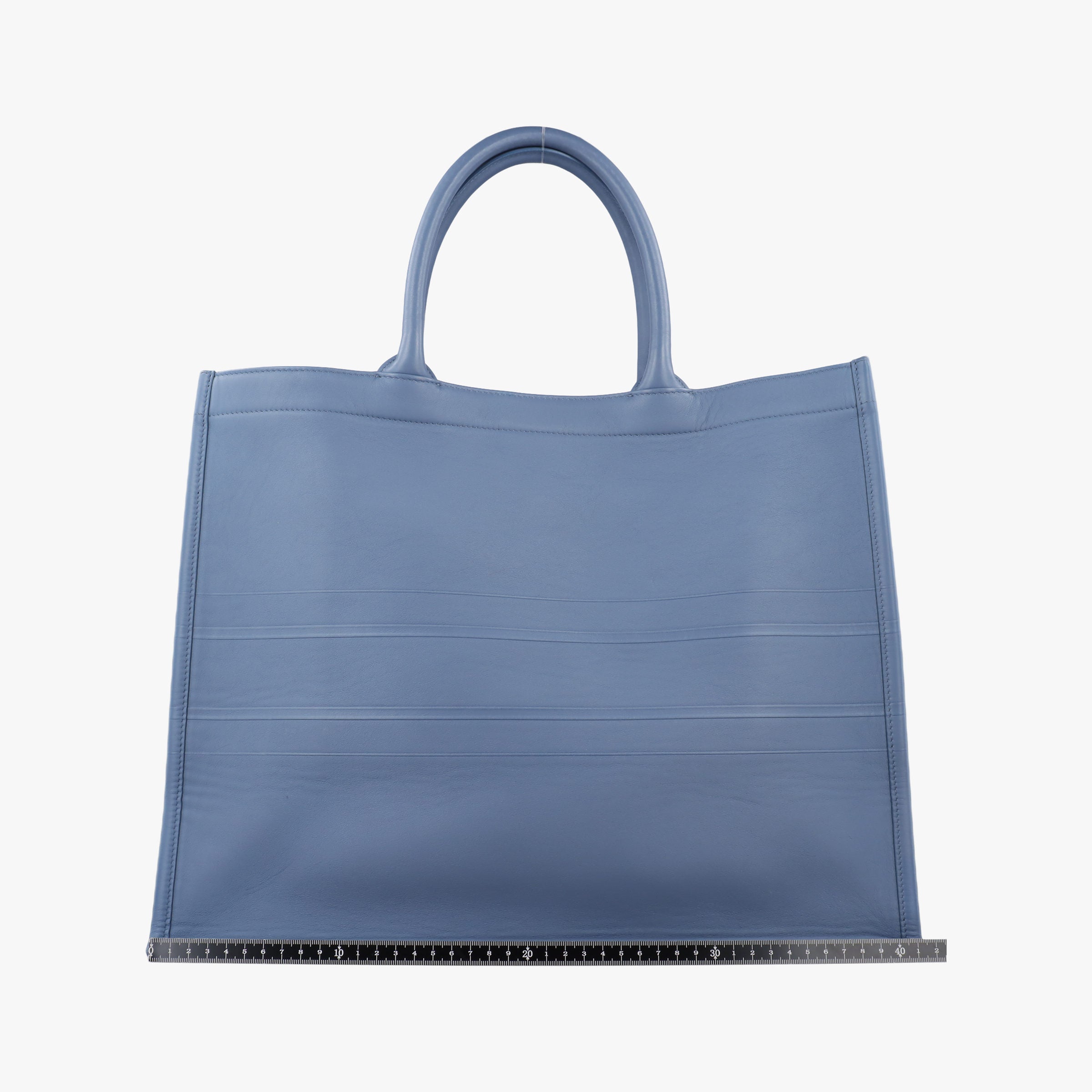 Pre-owned Christian Dior Book Tote Bag Blue leather  handbag | stylenewstar