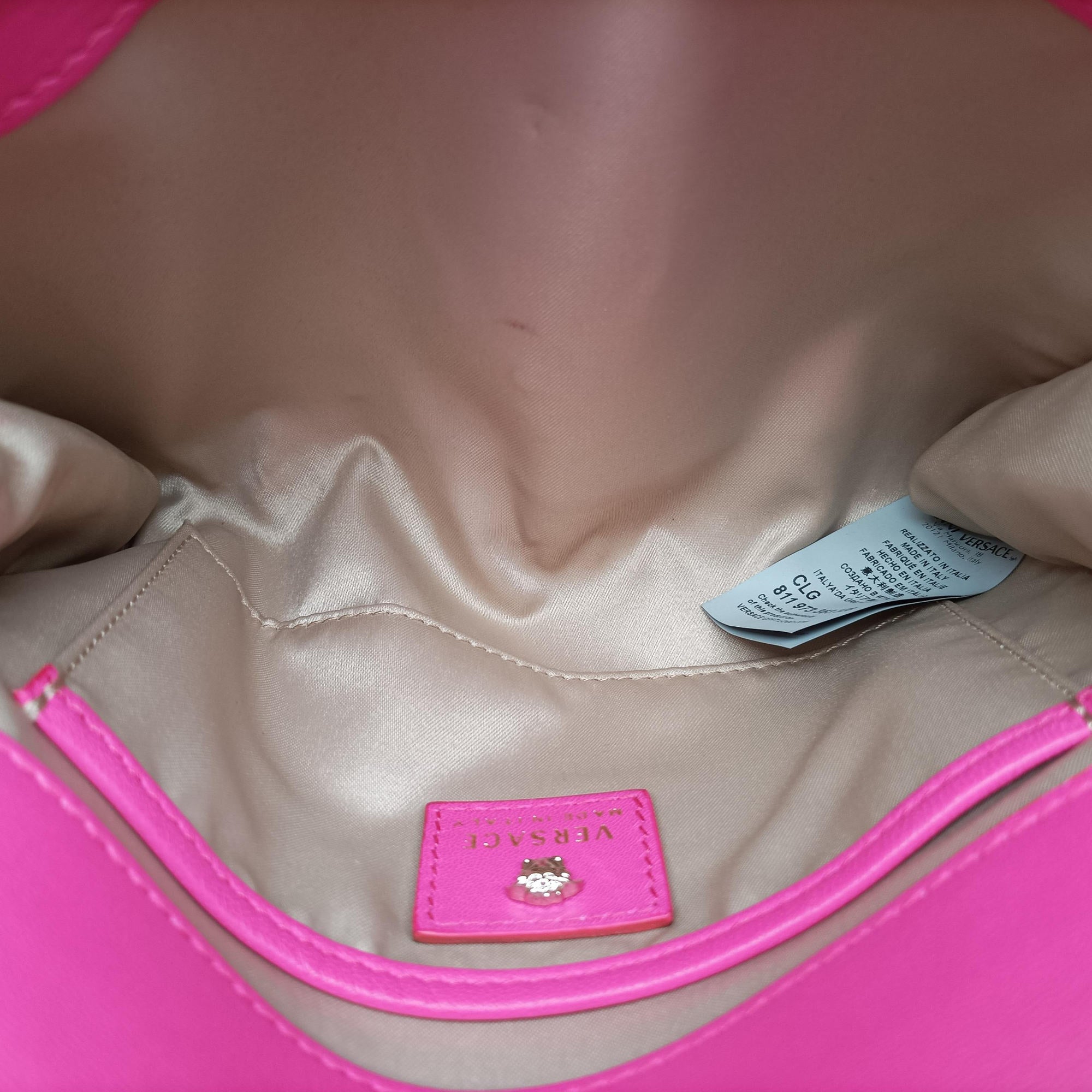 Secondhand VERSACE La Medusa Rose Leather  shoulderbag | stylenewstar