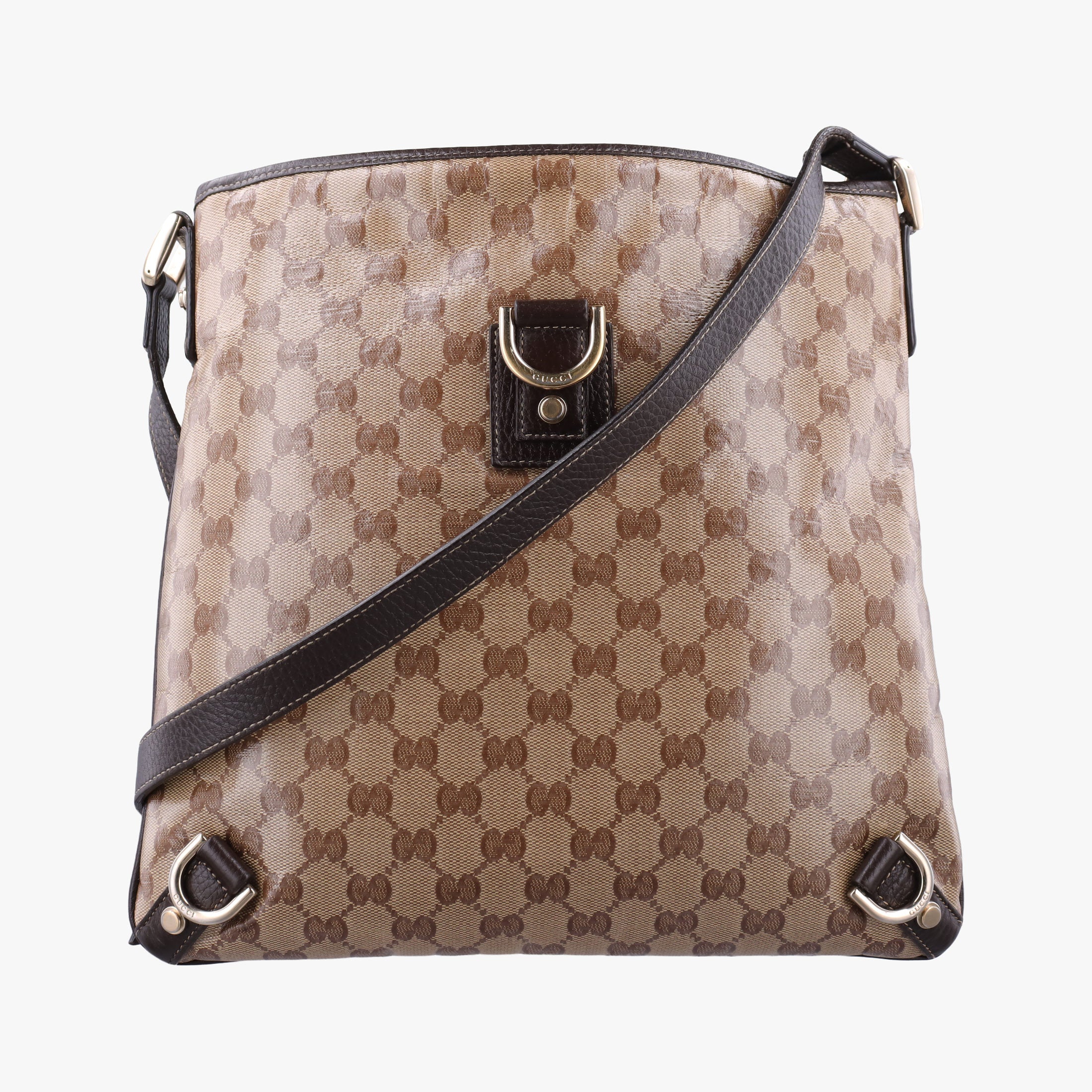 Secondhand Gucci Abbey Brown PVC coated canvas 268642 shoulderbag | stylenewstar