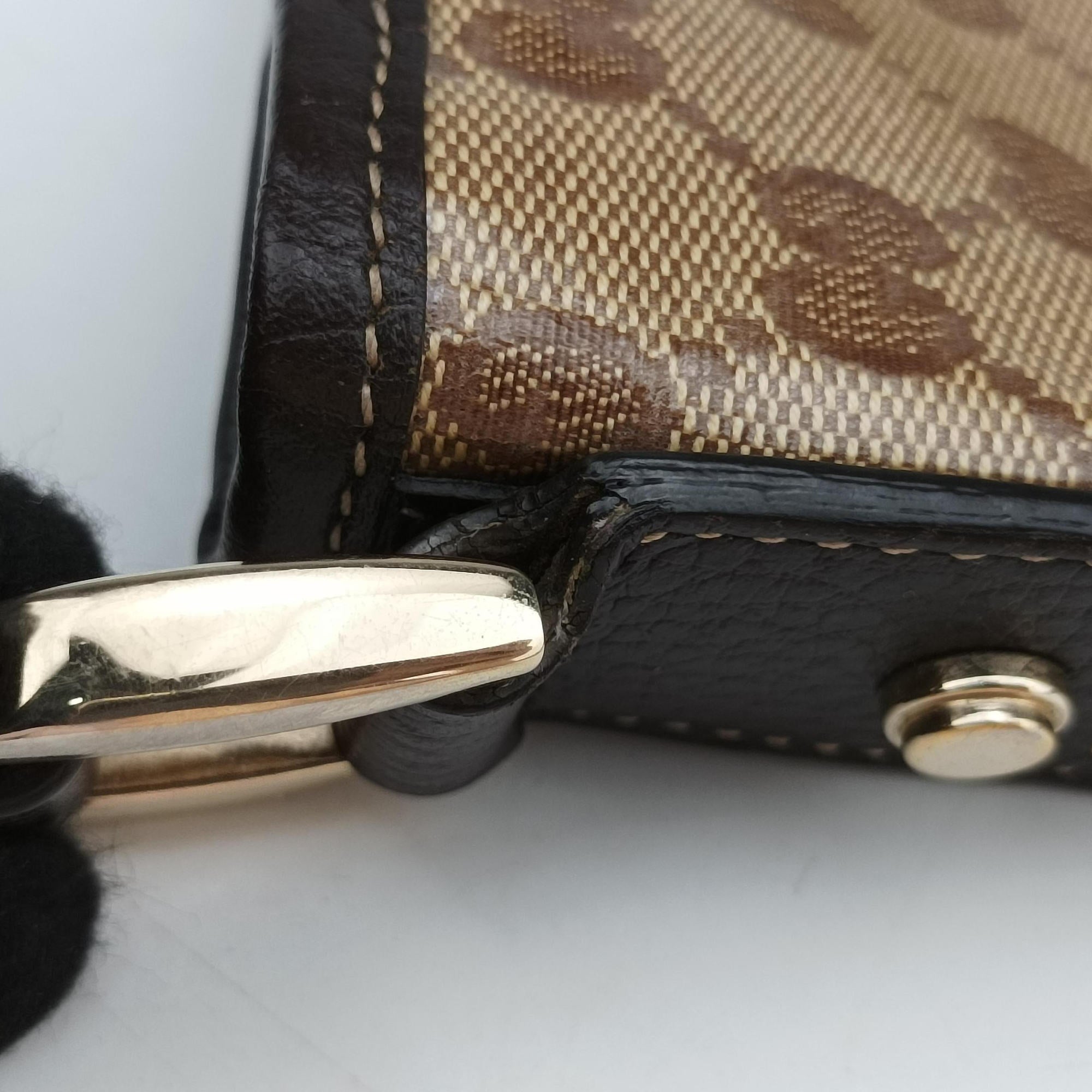 Secondhand Gucci Abbey Brown PVC coated canvas 268642 shoulderbag | stylenewstar