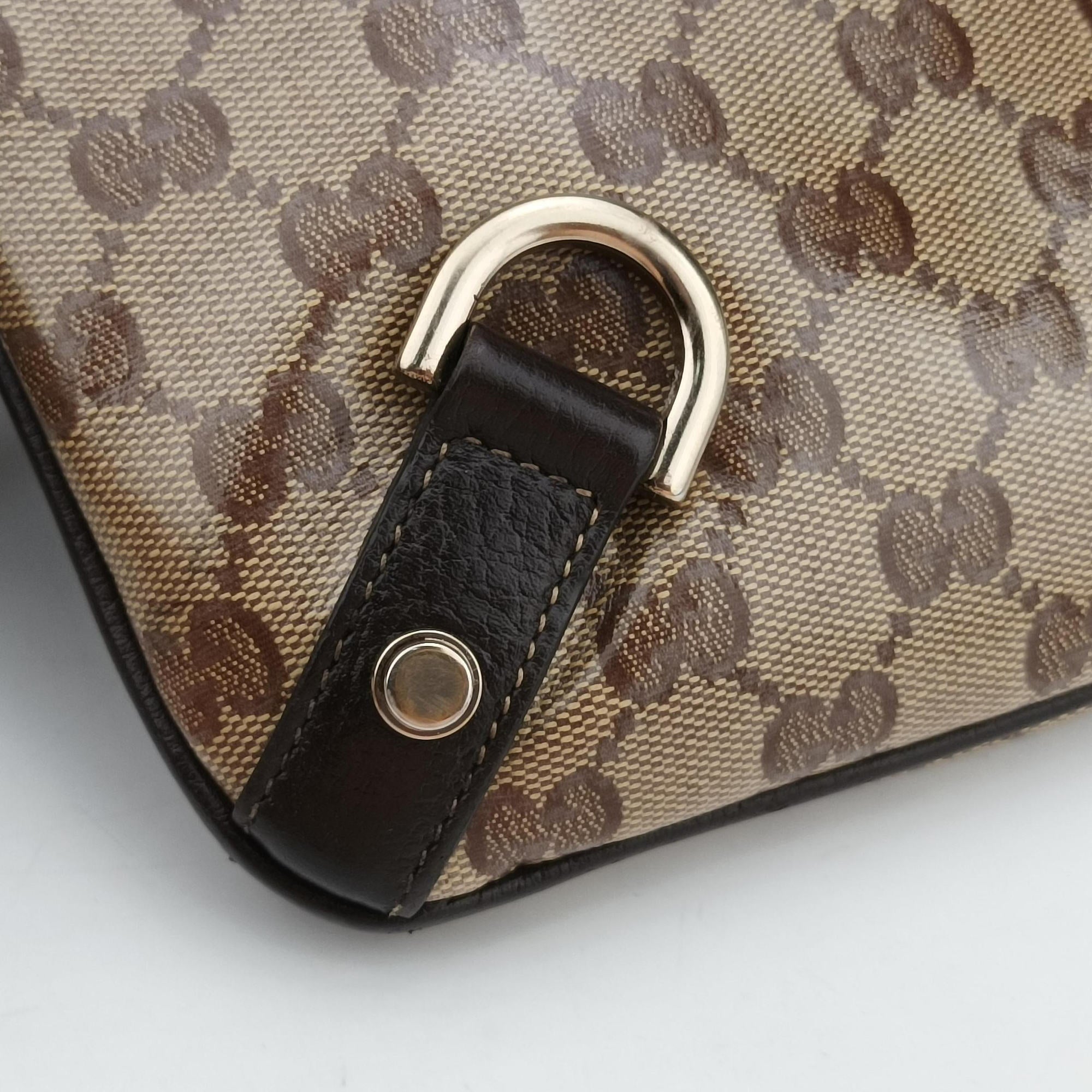 Secondhand Gucci Abbey Brown PVC coated canvas 268642 shoulderbag | stylenewstar