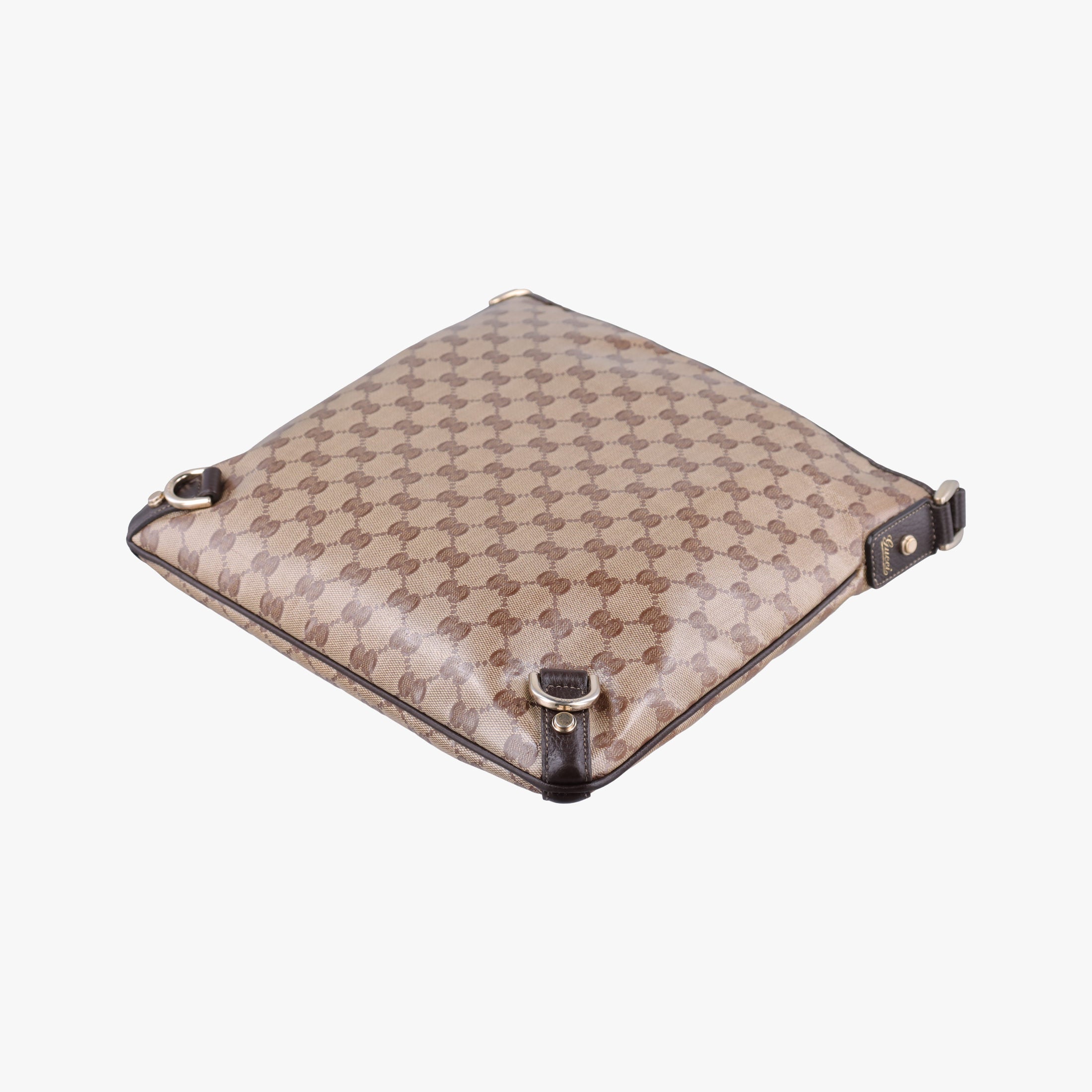 Secondhand Gucci Abbey Brown PVC coated canvas 268642 shoulderbag | stylenewstar